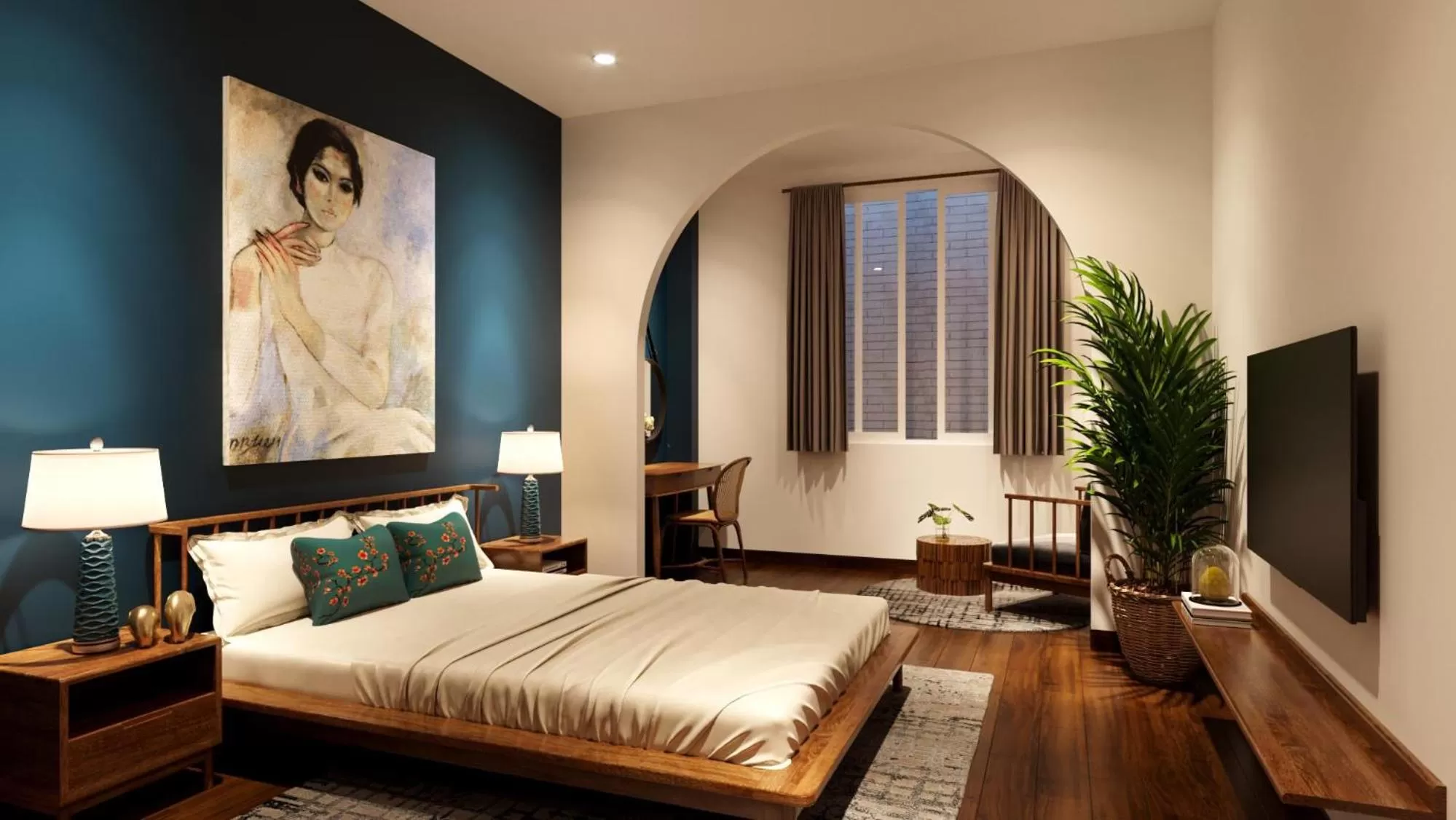 Bed in Chez Mimosa Local