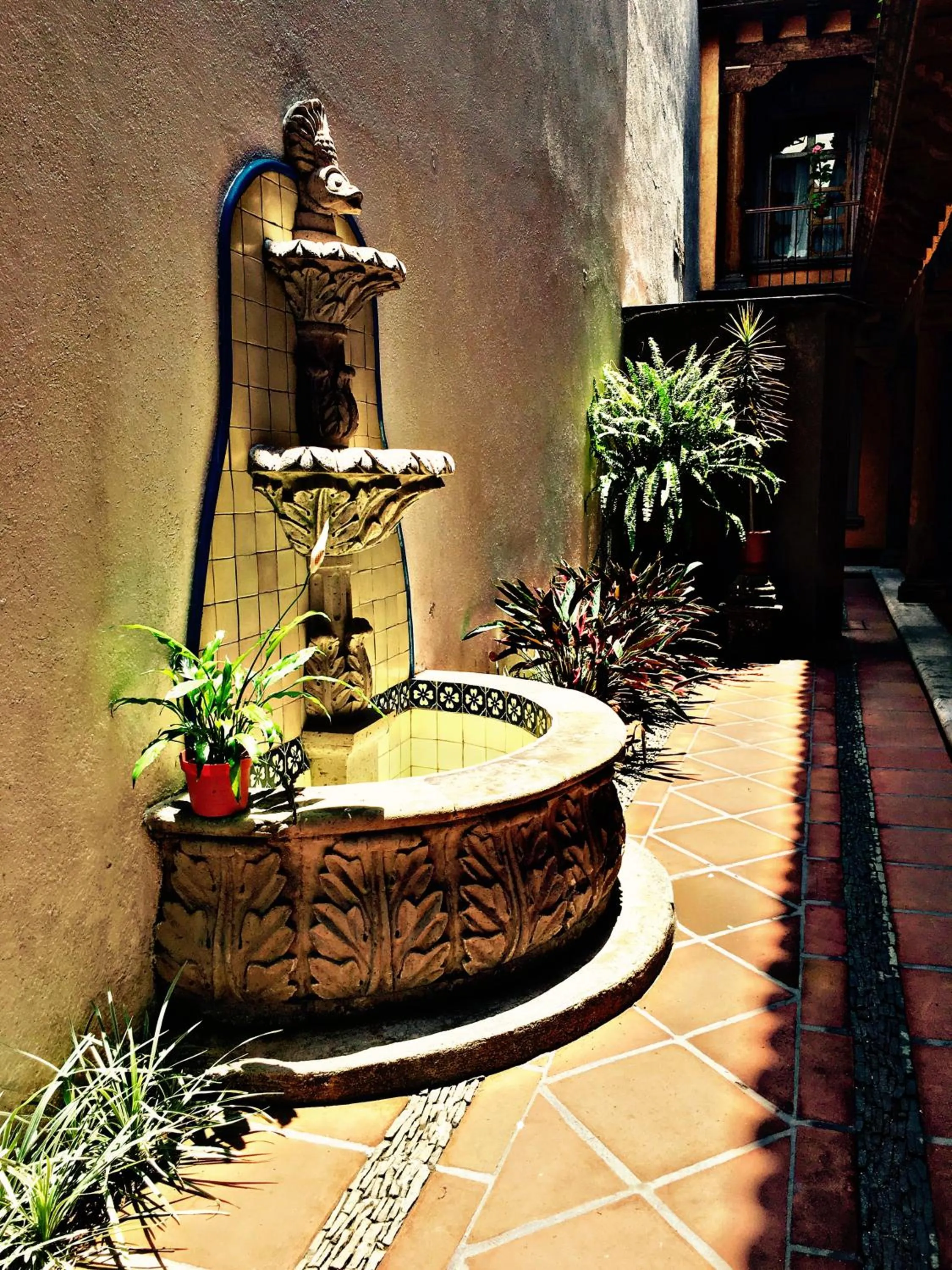 Decorative detail in Hotel Refugio del Angel
