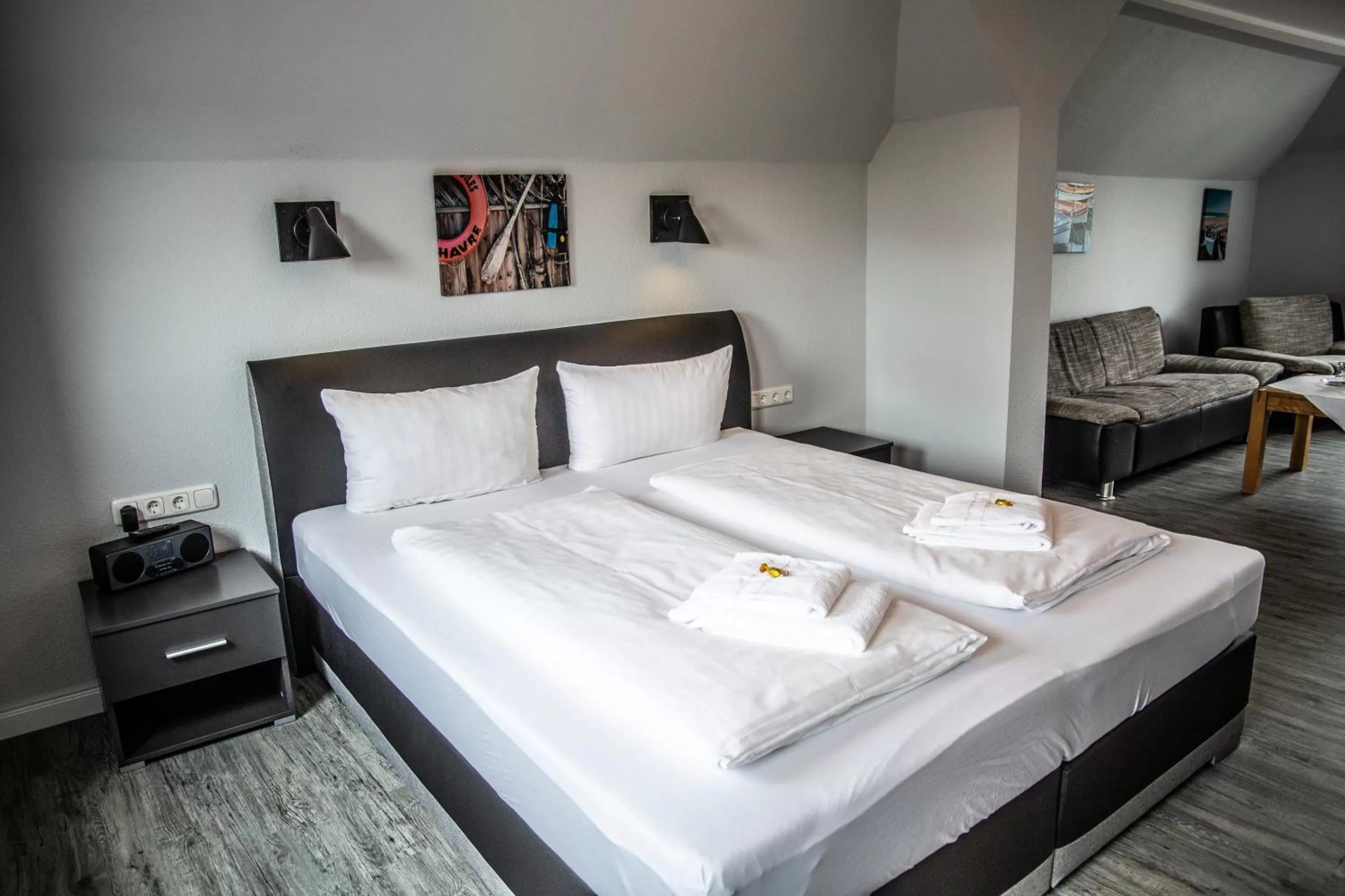 Bed in Hotel Tum Stüürmann