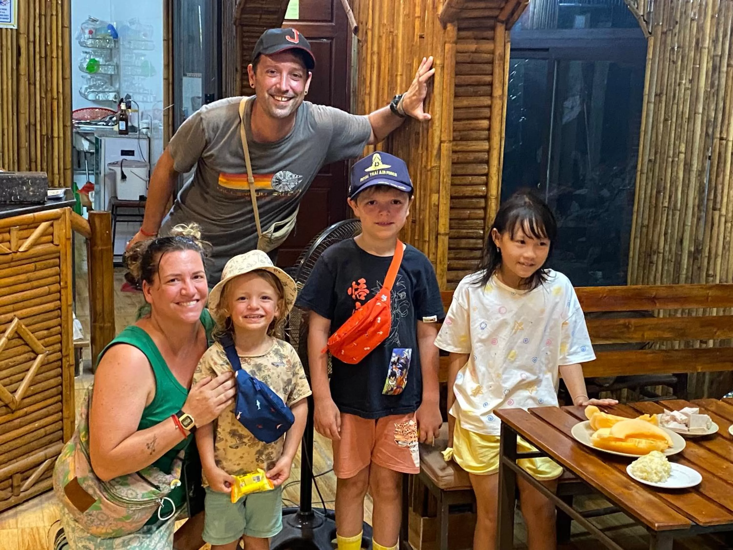 group of guests in Bamboo Hill Villa