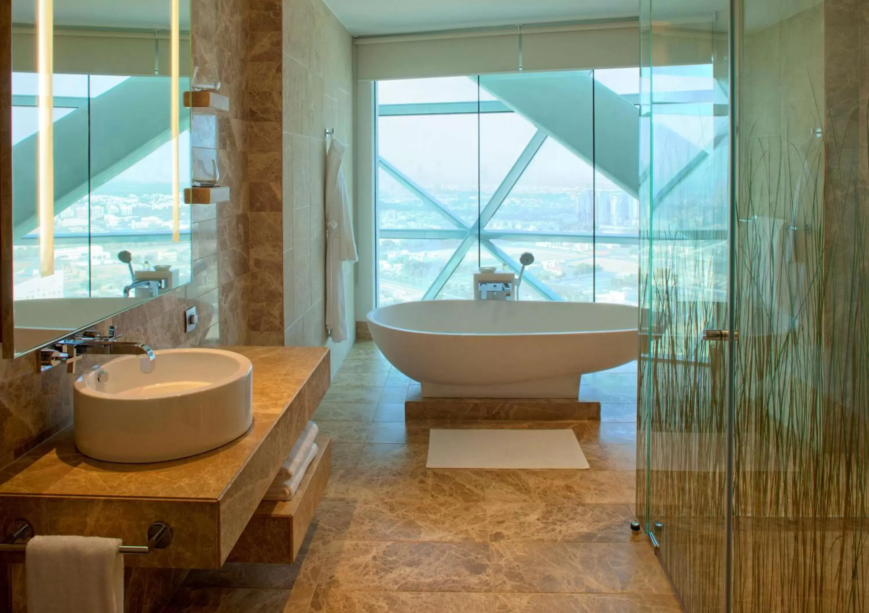 Bathroom in Andaz Capital Gate Abu Dhabi - a concept by Hyatt