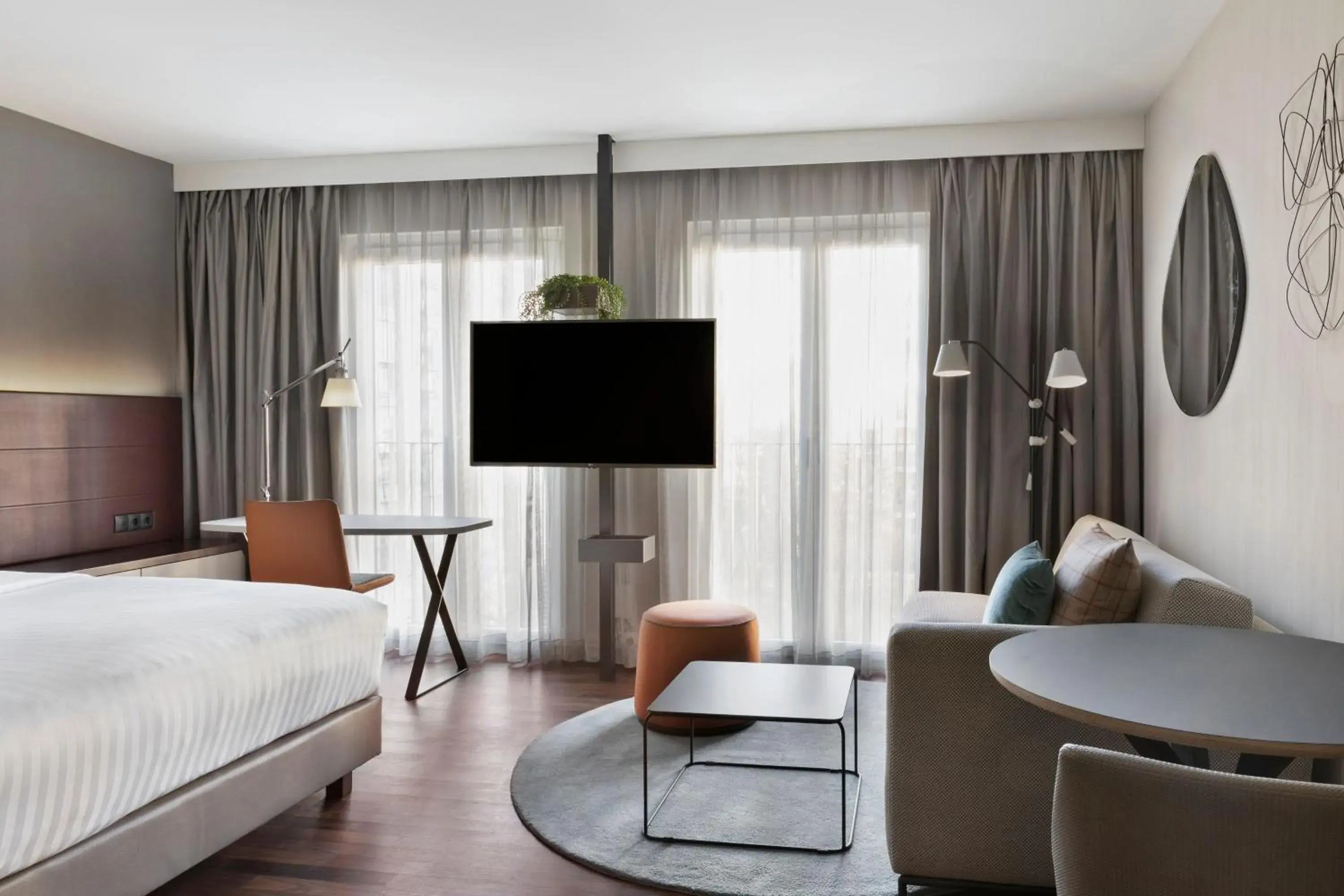 Bedroom, TV/Entertainment Center in Residence Inn by Marriott Munich City East