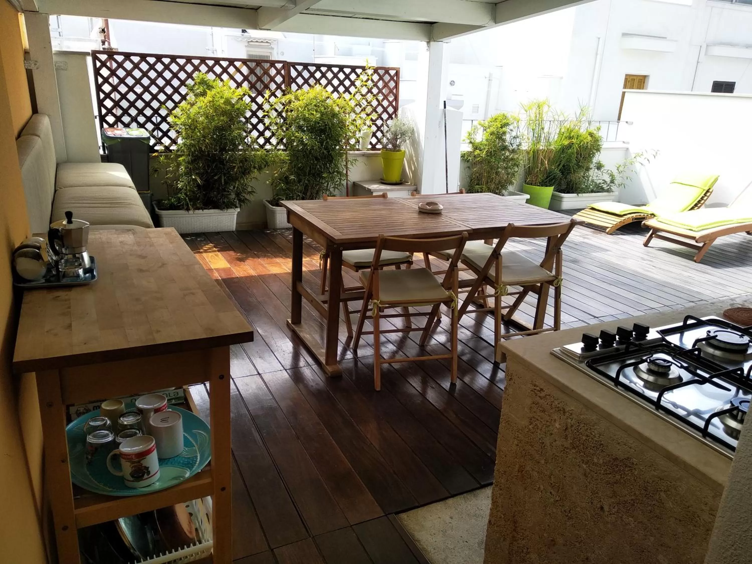 Balcony/Terrace, Kitchen/Kitchenette in Dimora Dioniso