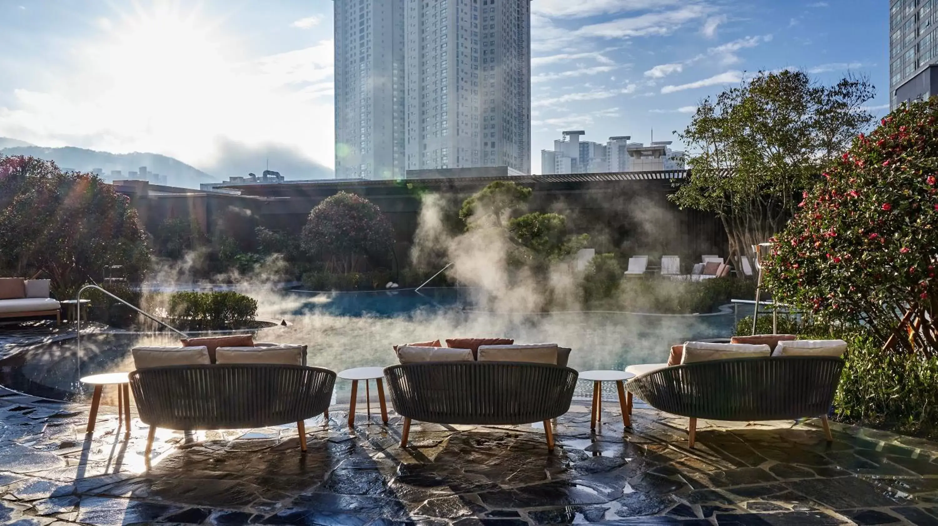 Swimming pool in Lotte Hotel Busan