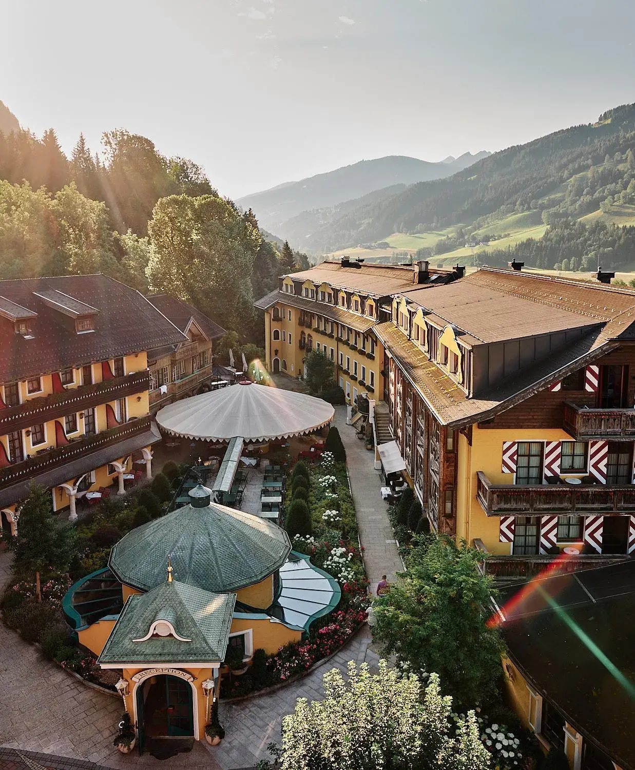 Patio, Bird's-eye View in Hotel Pichlmayrgut