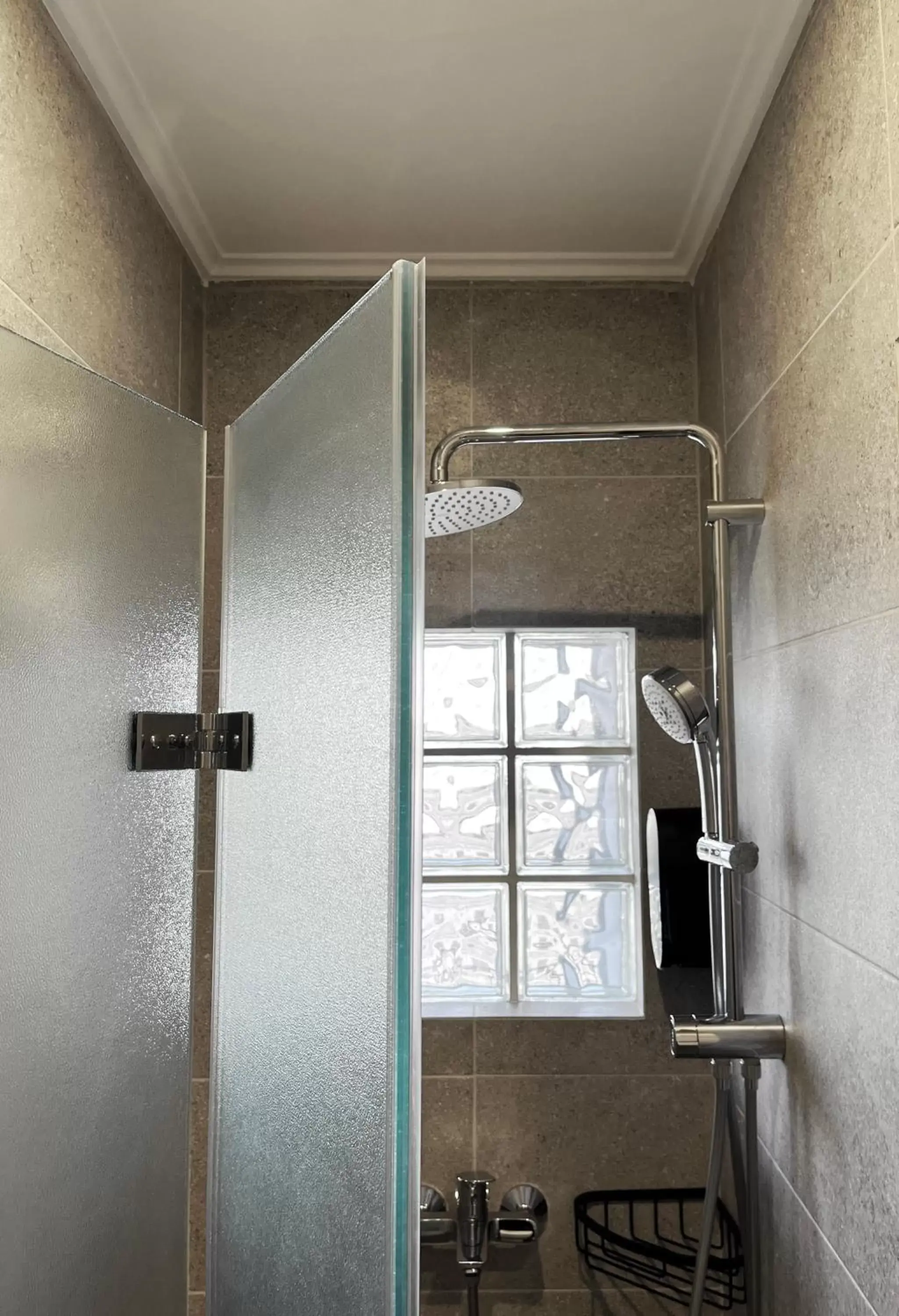 Shower, Bathroom in Exarchia House Project