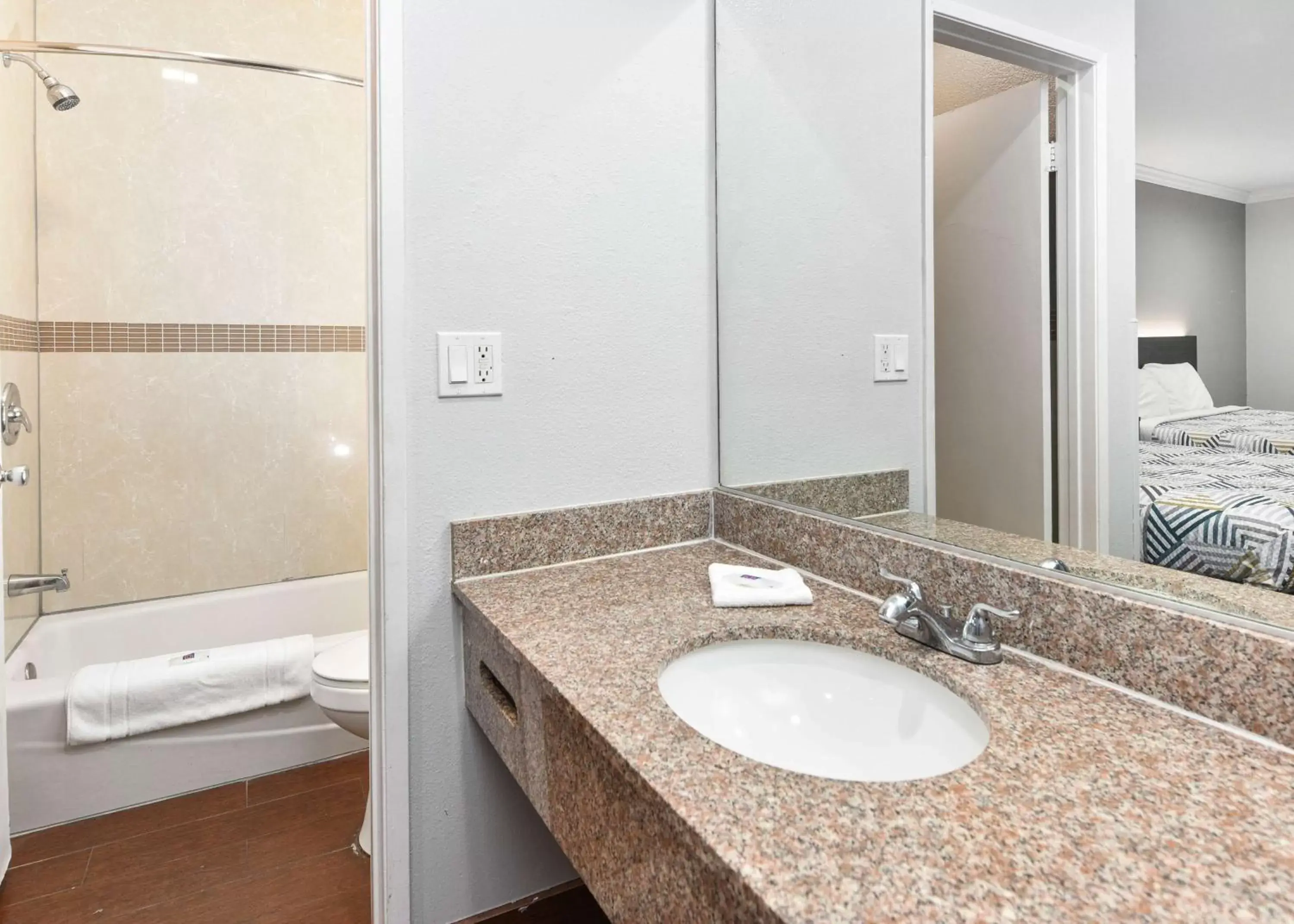 Photo of the whole room, Bathroom in Motel 6-Anaheim, CA - Convention Center