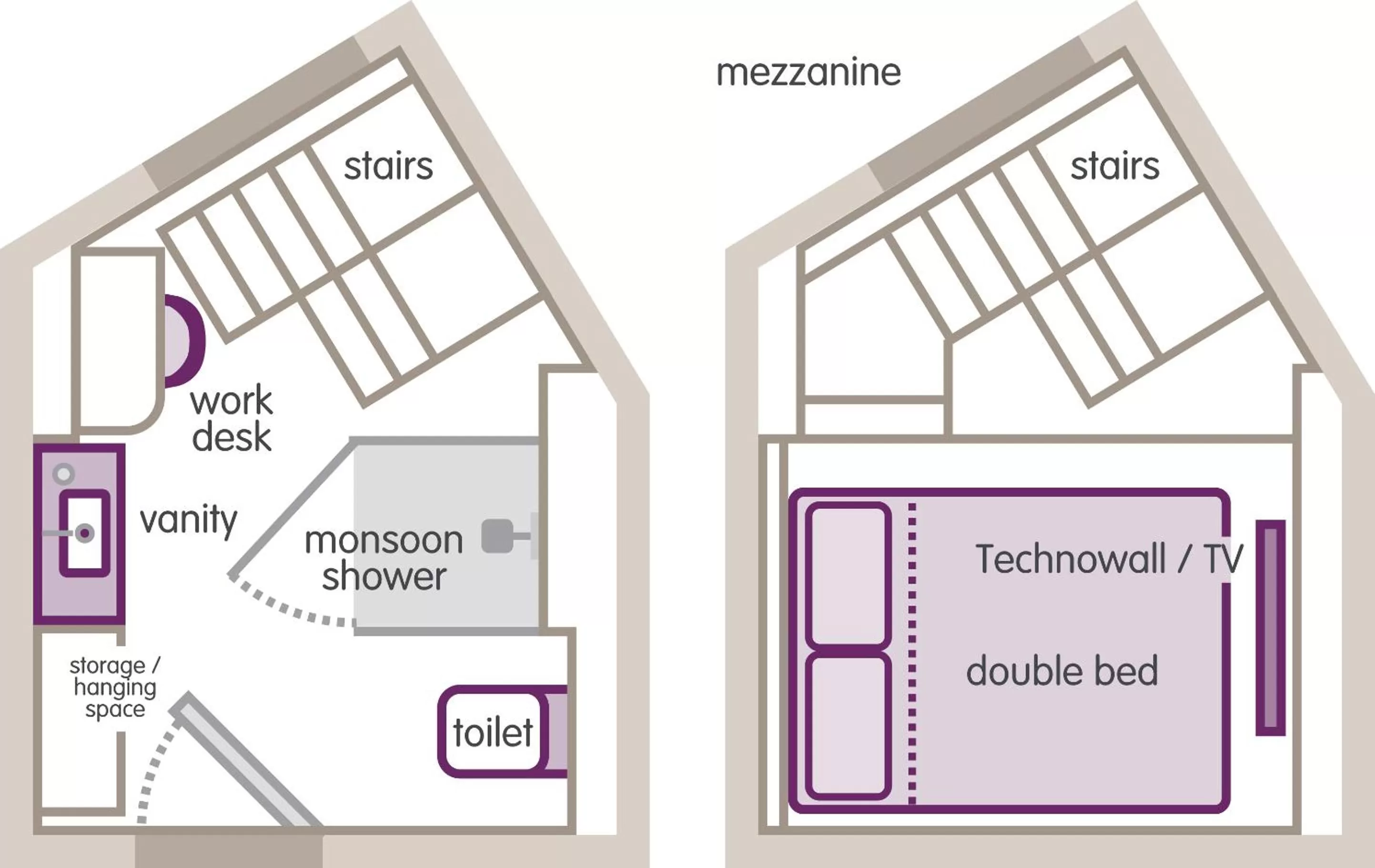 Floor plan in Yotel San Francisco