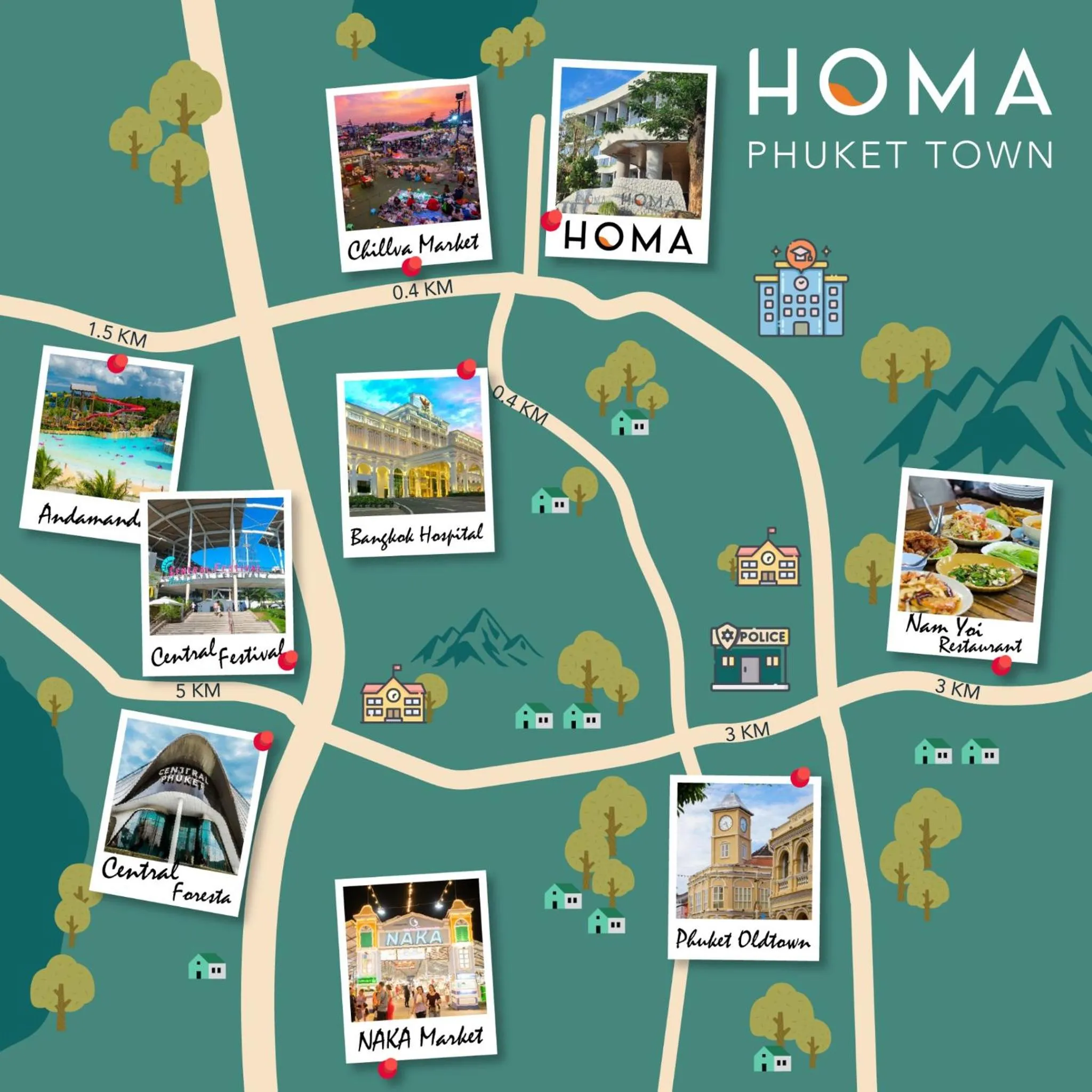 Nearby landmark in HOMA Phuket Town