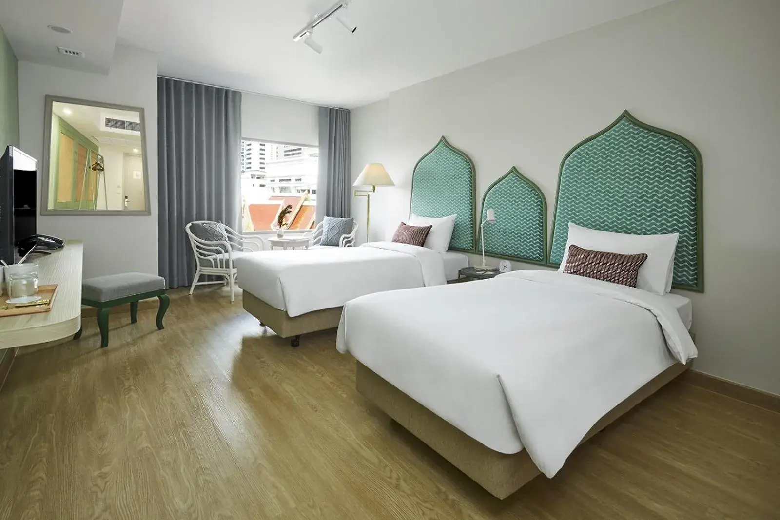 Bed in 56 Surawong Hotel Bangkok