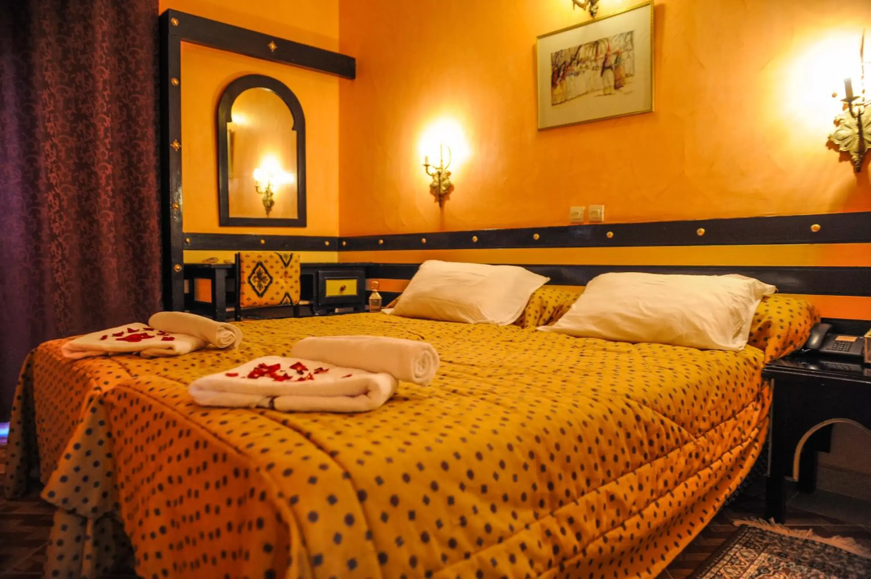 Bed in Hotel Saghro