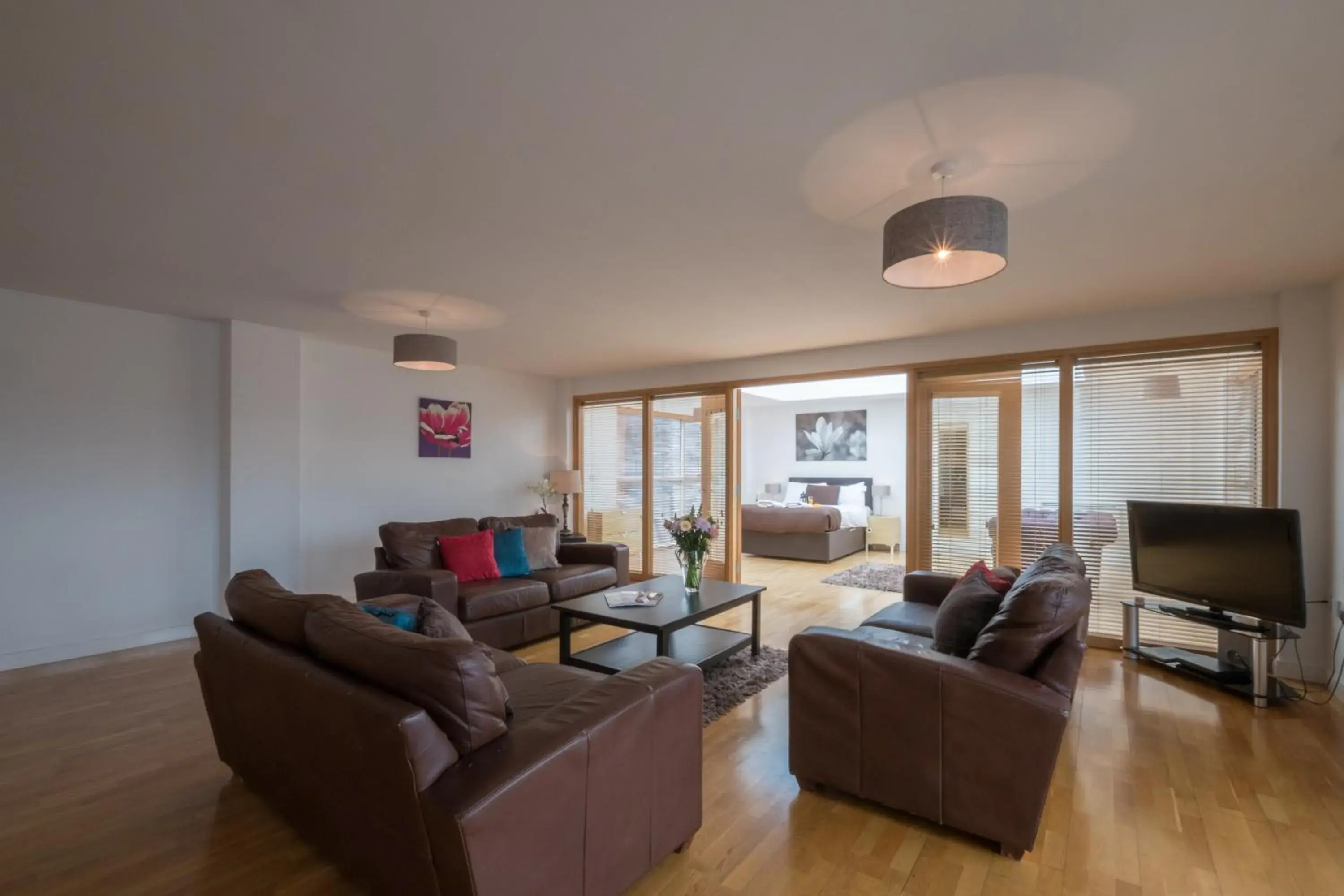 Communal lounge/ TV room, Seating Area in Base Serviced Apartments - Duke Street