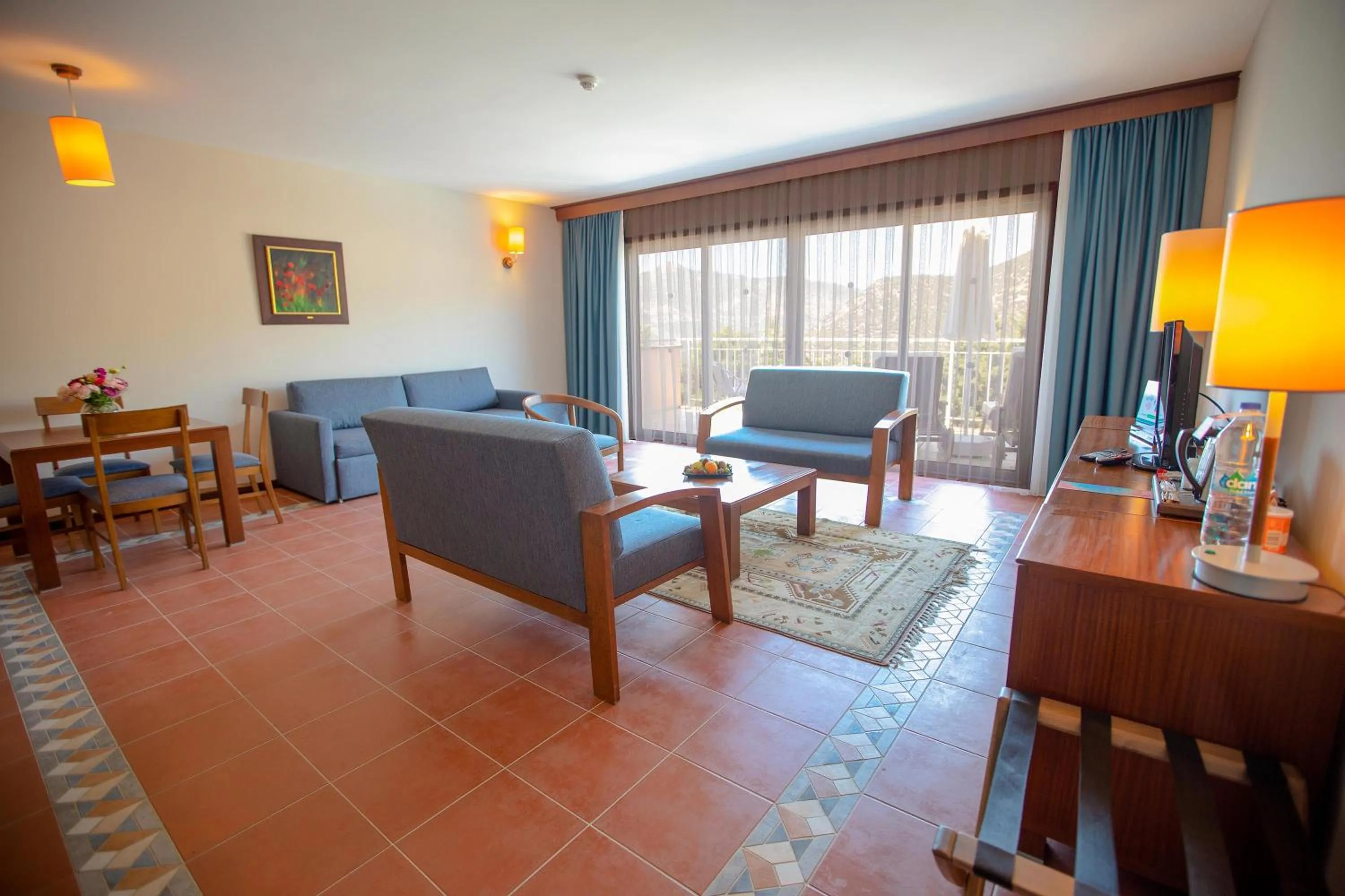 Seating area in Happy Hotel Kalkan