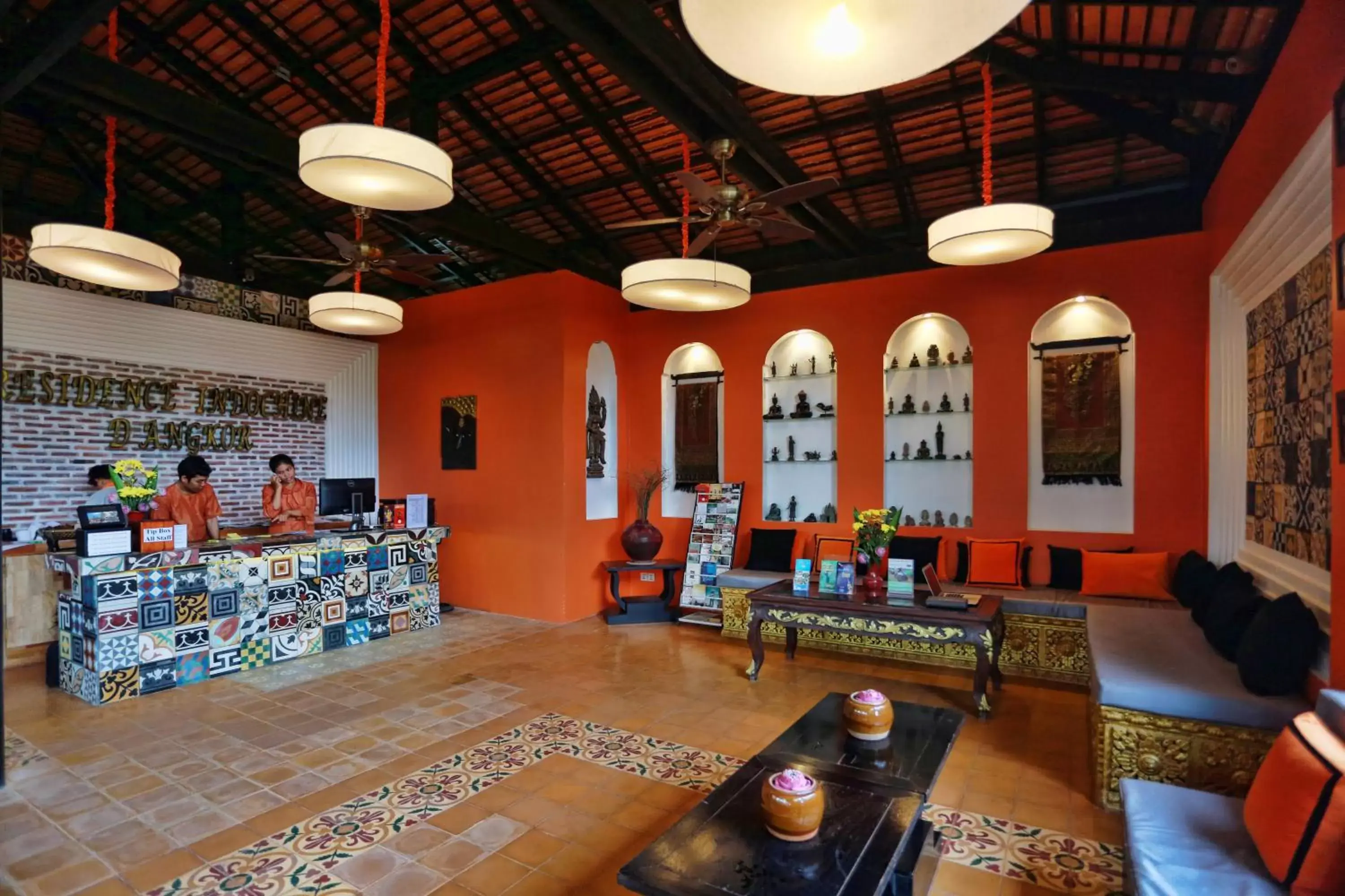 Lobby or reception, Lounge/Bar in Residence Indochine D'angkor