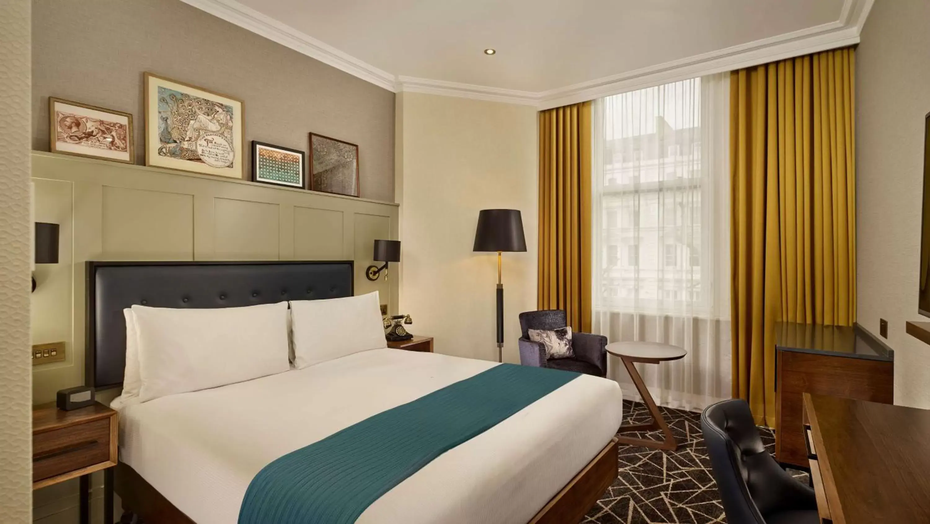 Bedroom, Bed in 100 Queen’s Gate Hotel London, Curio Collection by Hilton
