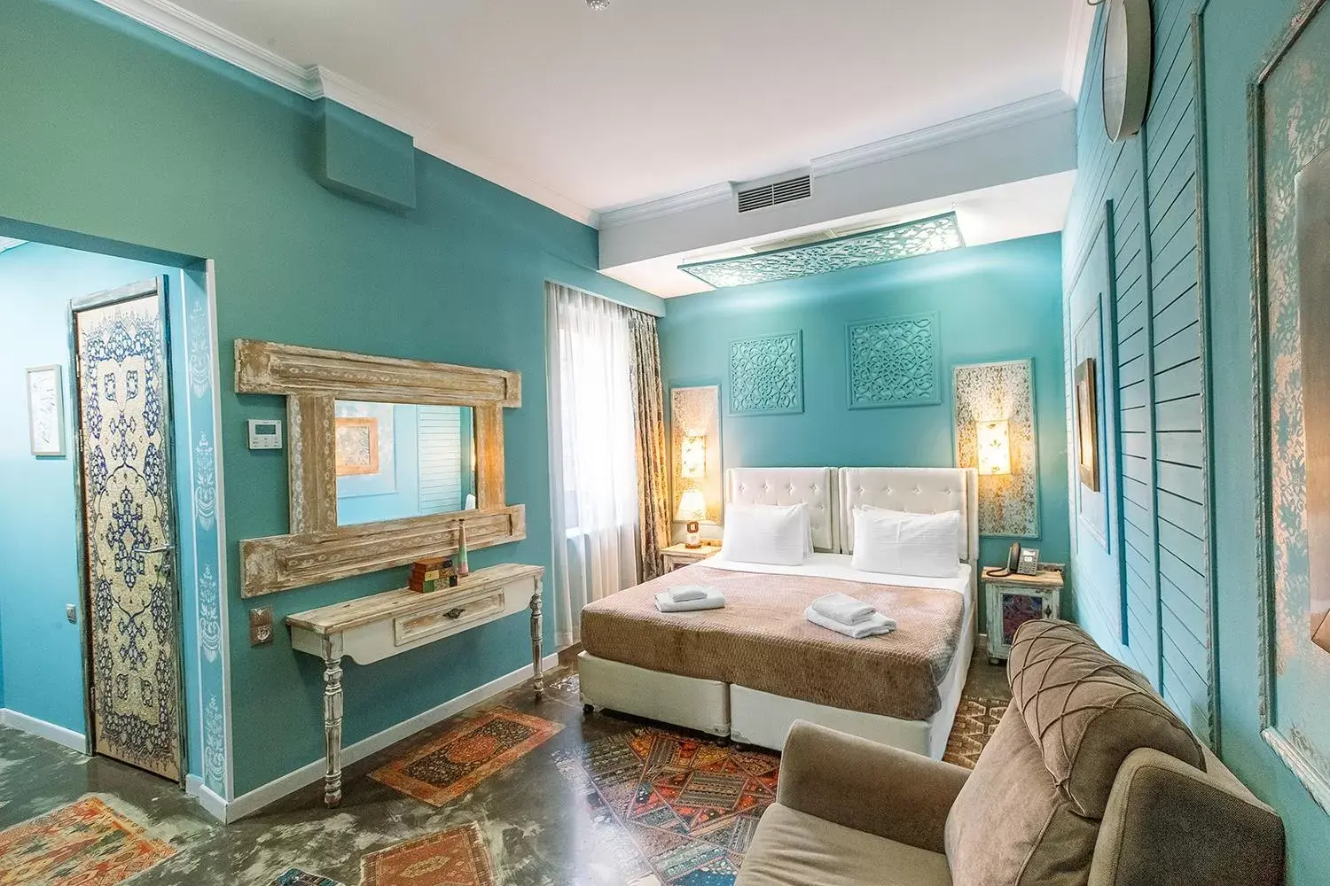 Bed in Hotel Aivani Old Tbilisi Bed in Hotel Aivani Old Tbilisi