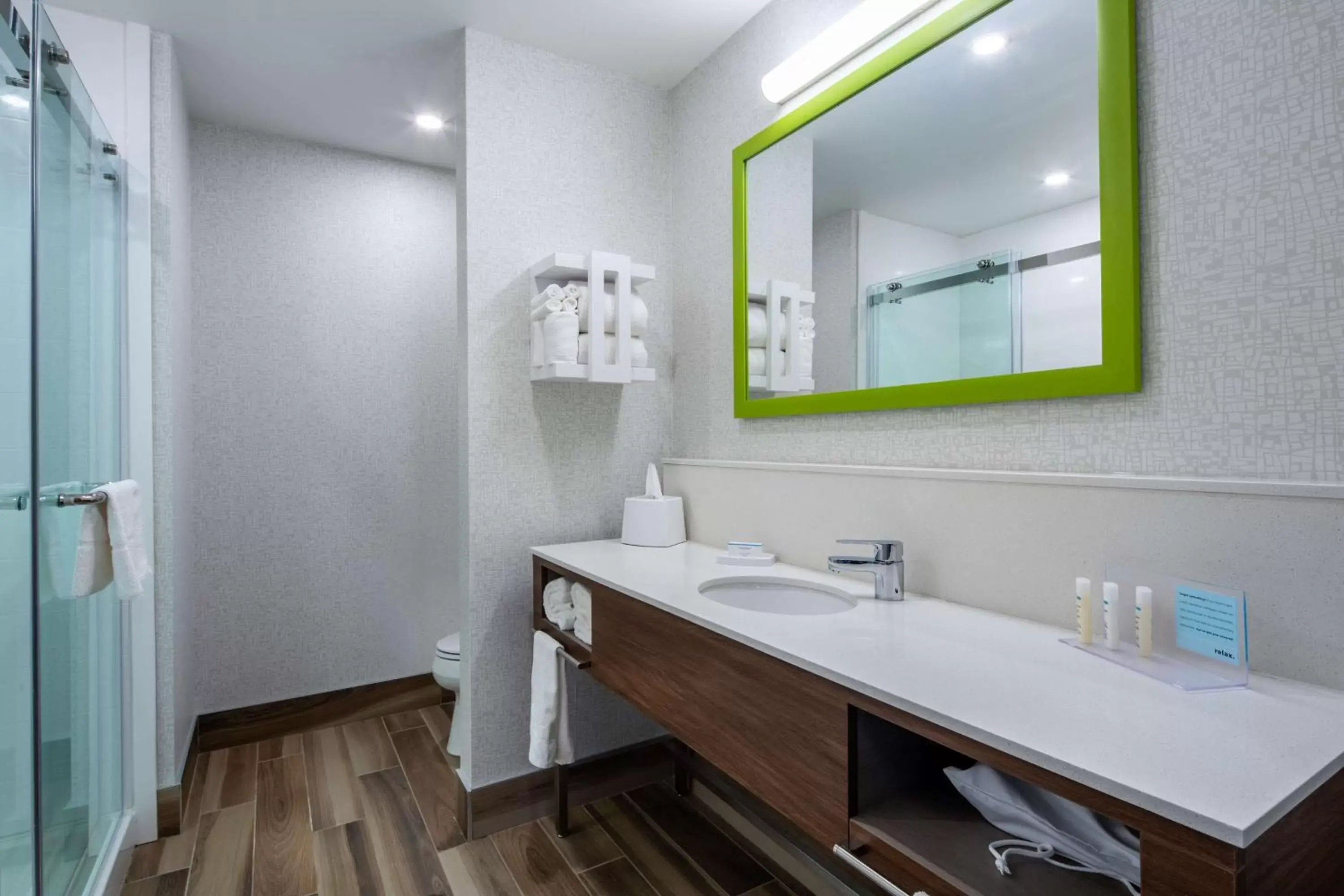 Bathroom in Hampton Inn & Suites Edmonton St. Albert, Ab Bathroom in Hampton Inn & Suites Edmonton St. Albert, Ab