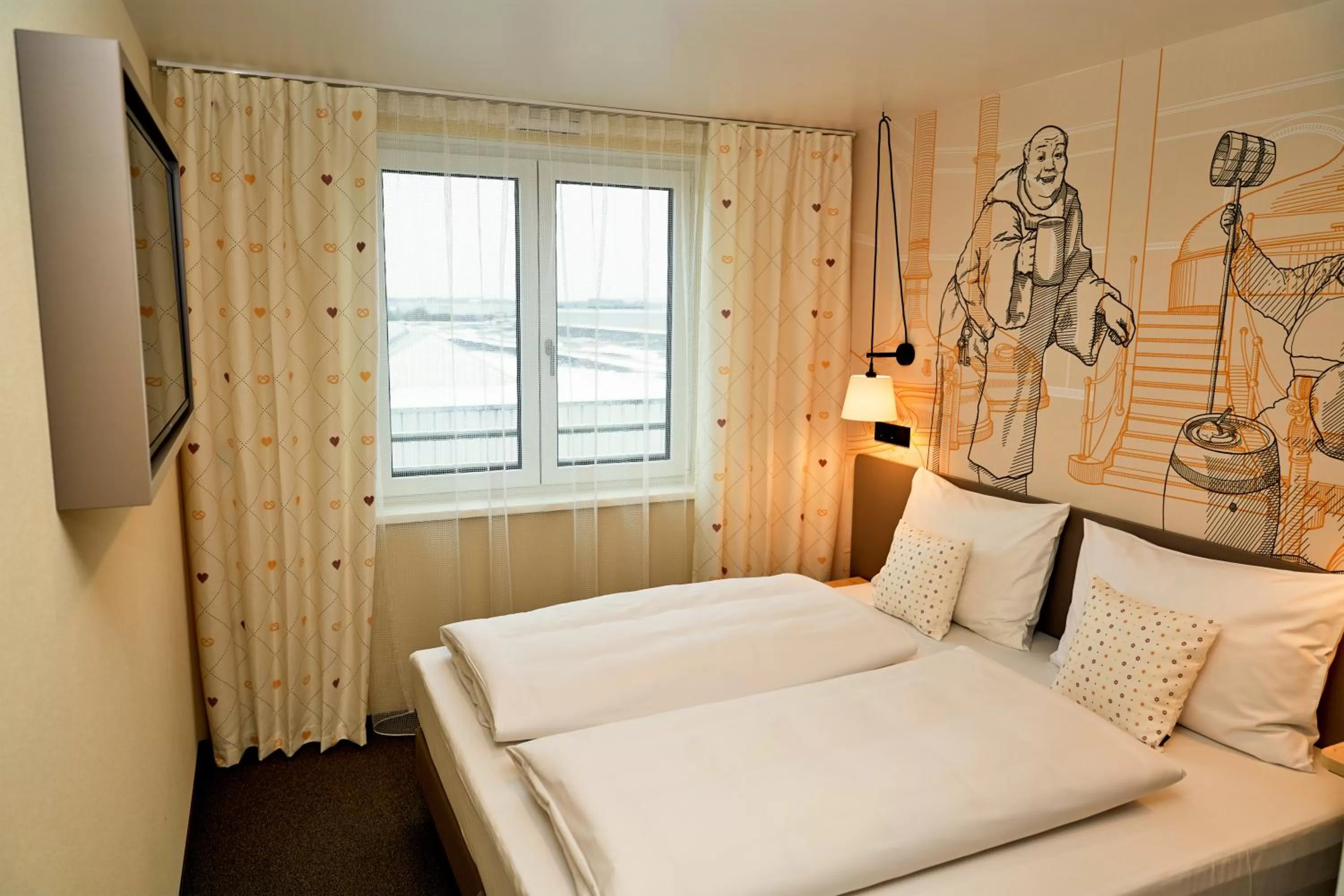 Bed in McDreams Hotel München-Nord