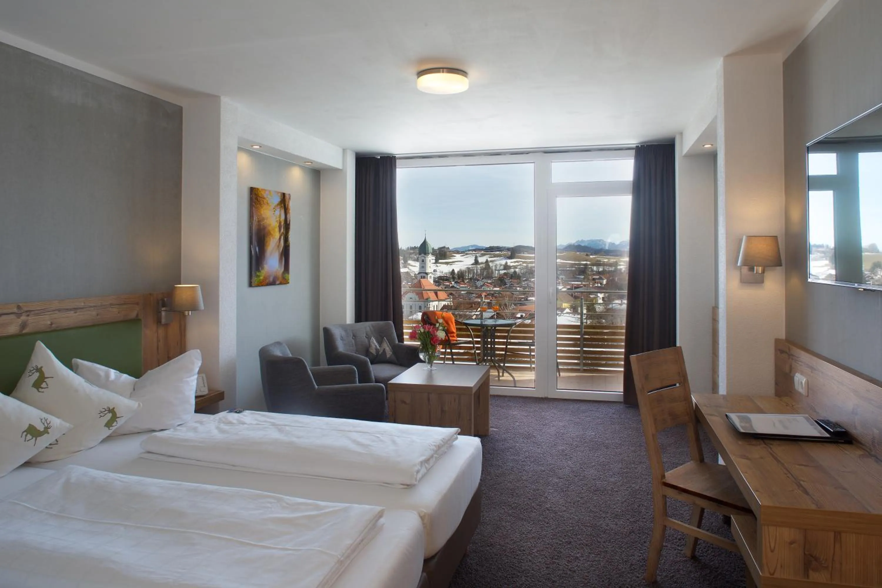 Photo of the whole room, Bed in Hotel Nesselwanger Hof