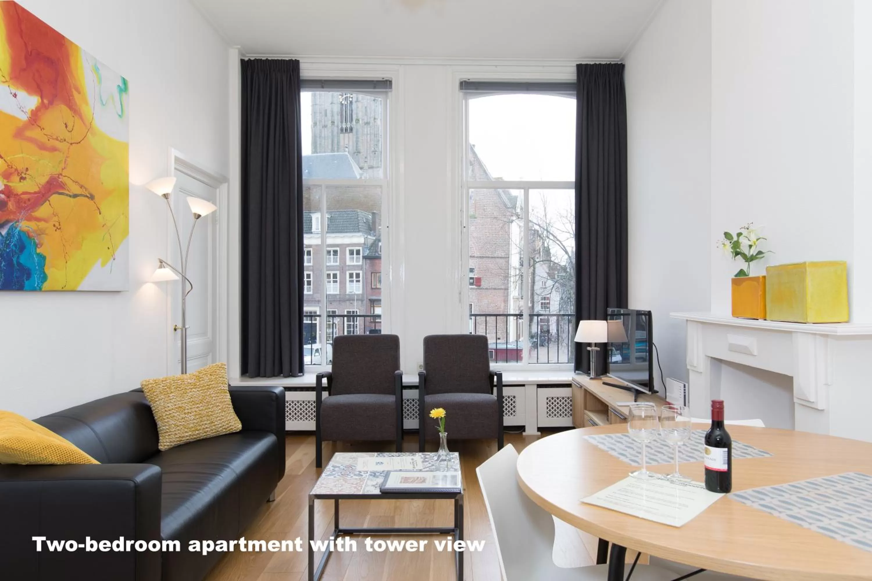 Living room in Hotel de Vischpoorte, centrum Deventer en aan de IJssel