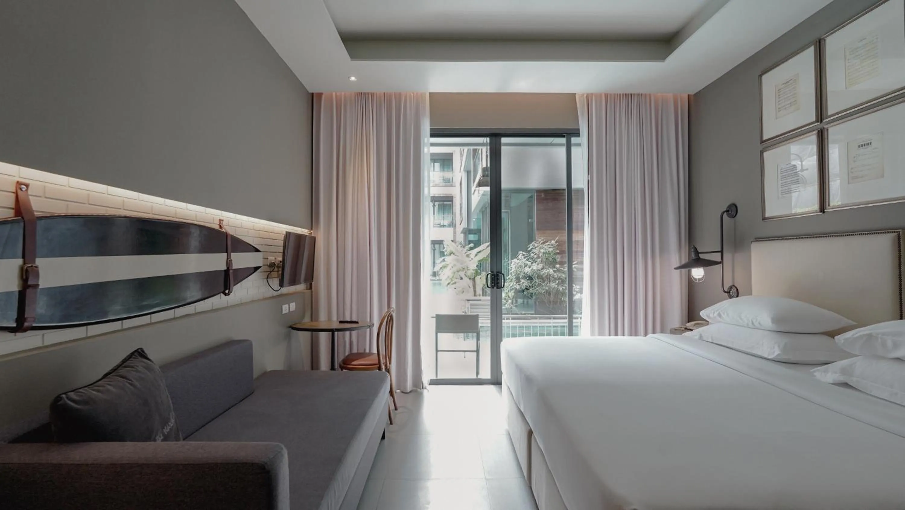 Bed in Sugar Marina Hotel-SURF-Kata Beach