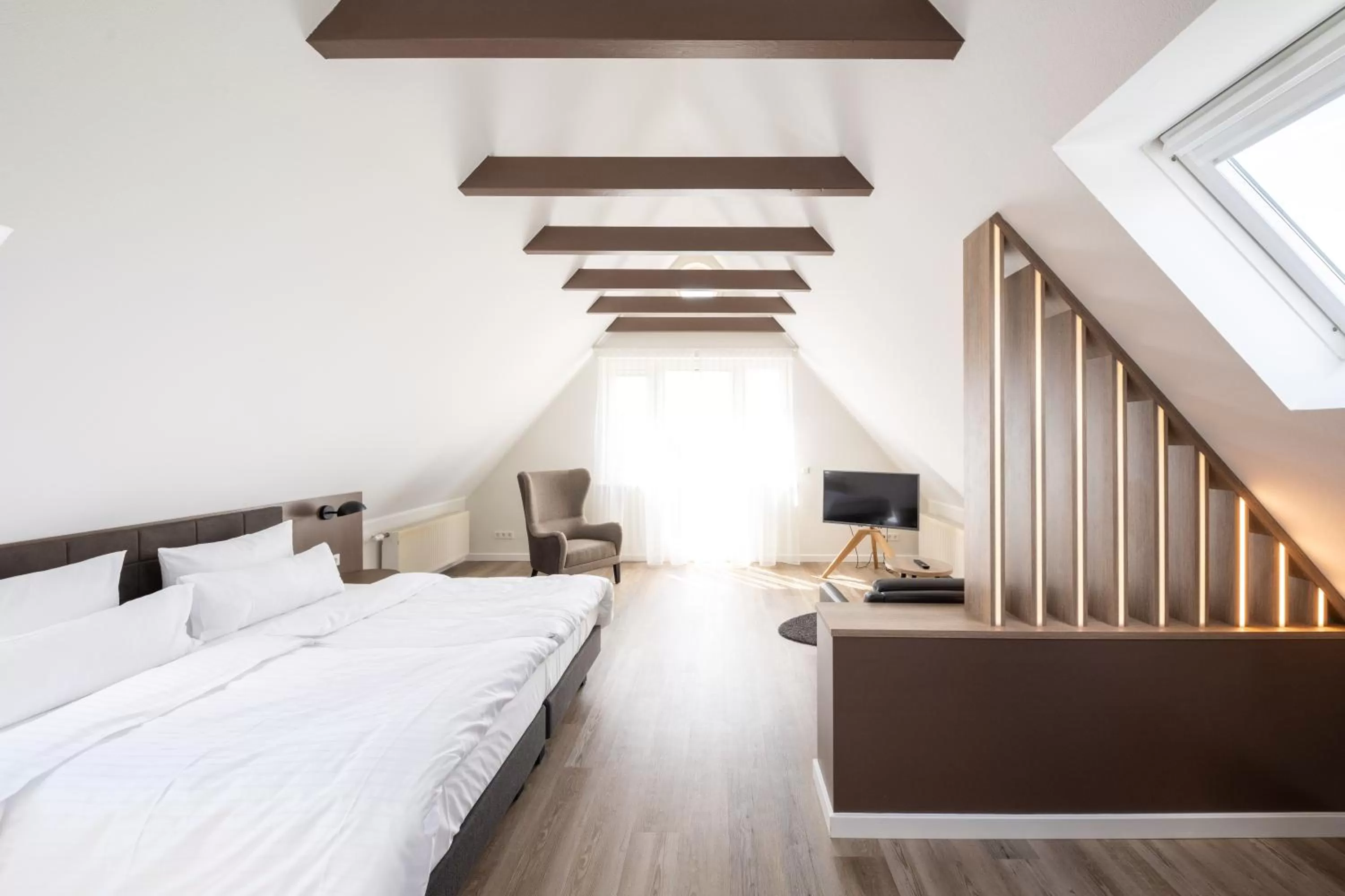 Bed in Hotel Rheinischer Hof