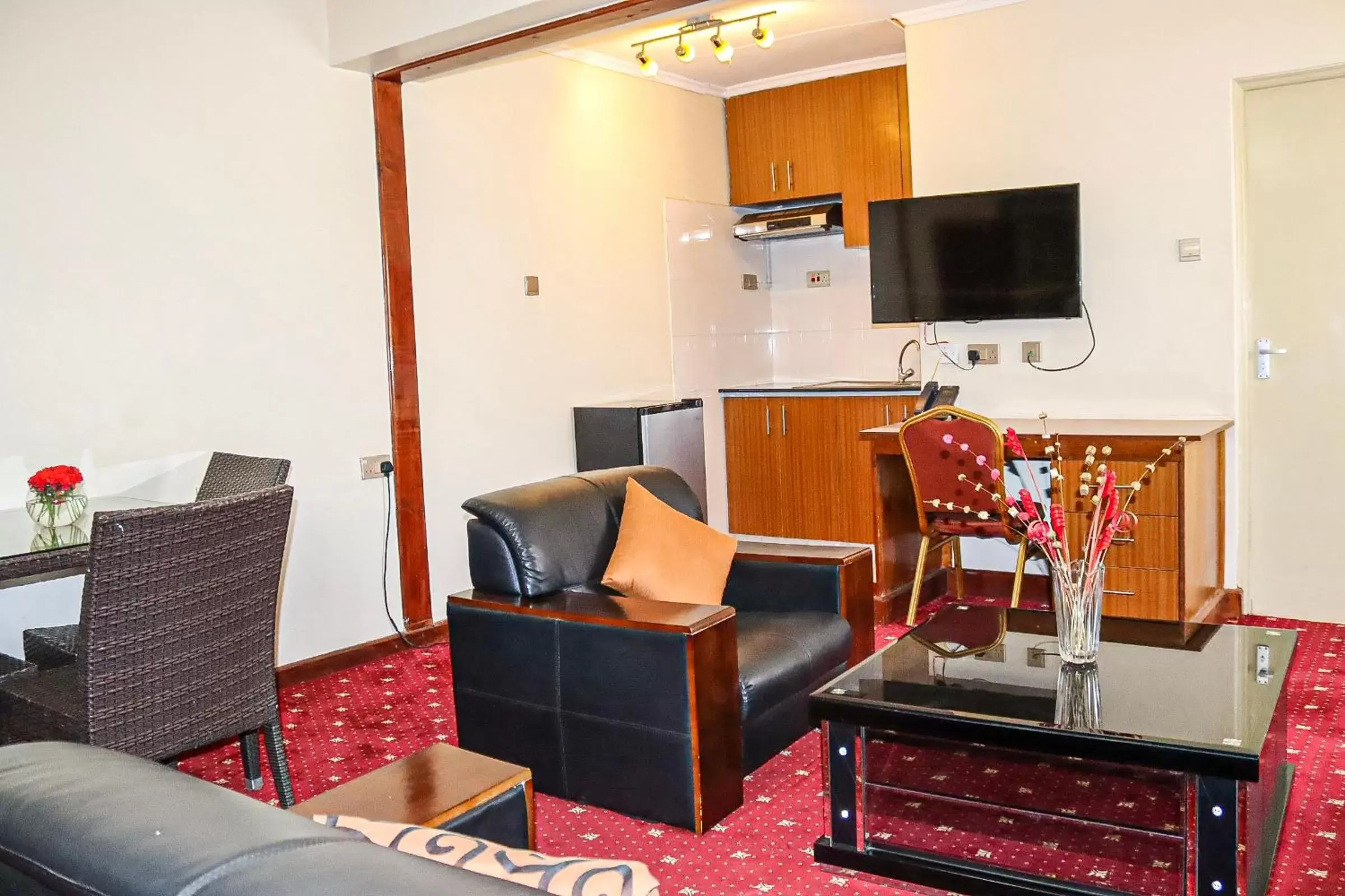 Communal lounge/ TV room, Seating Area in Sportsview Hotel Kasarani