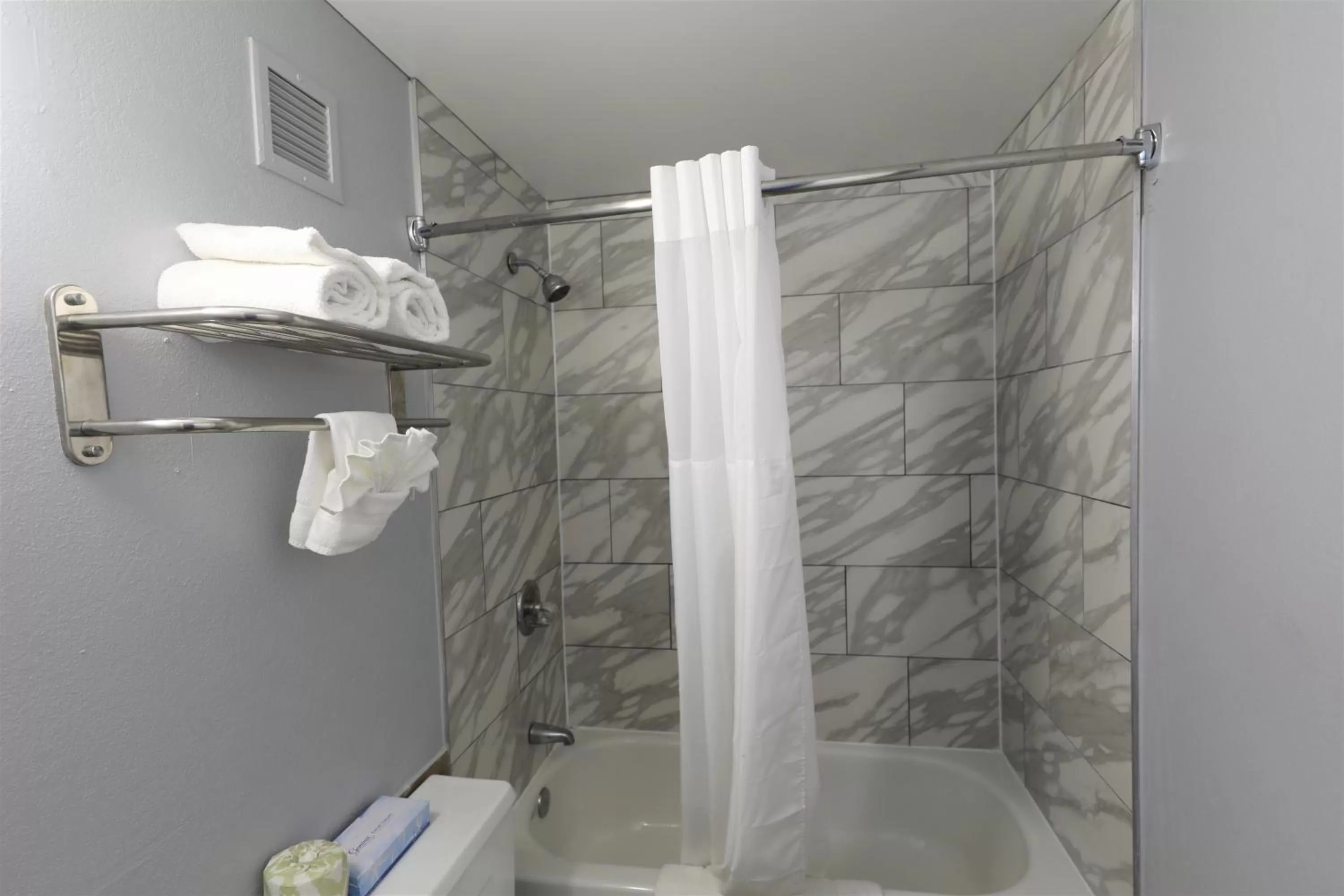 Bathroom in Super 8 by Wyndham Manassas