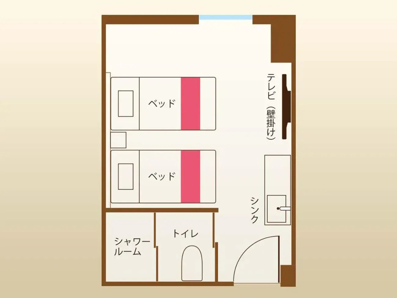 Floor Plan in Hotel Okinawa With Sanrio Characters