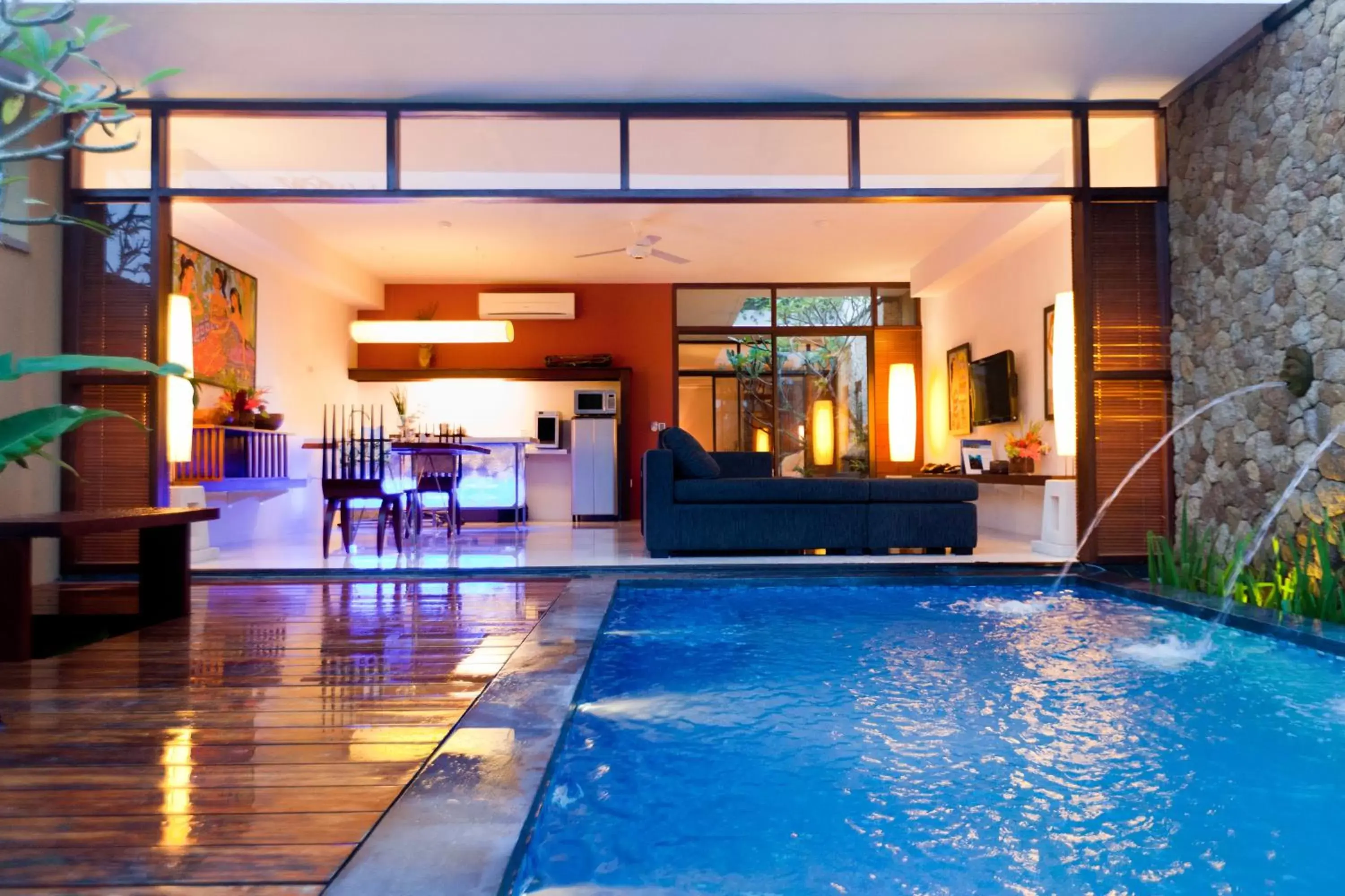 Living room, Swimming Pool in Ubud Green Resort Villas Powered by Archipelago