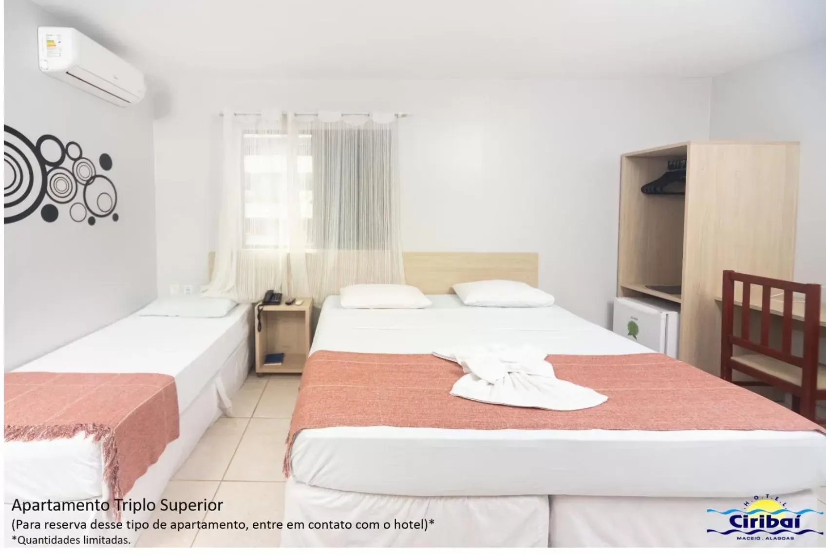 Bed in Hotel Ciribaí