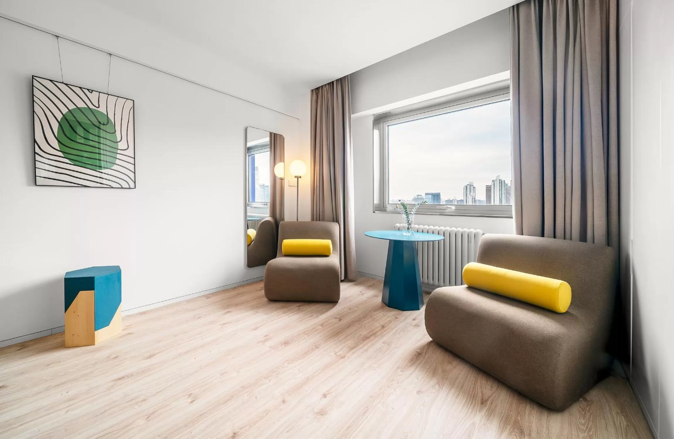 Seating area in Stey Beijing 798 Art Zone Hotel