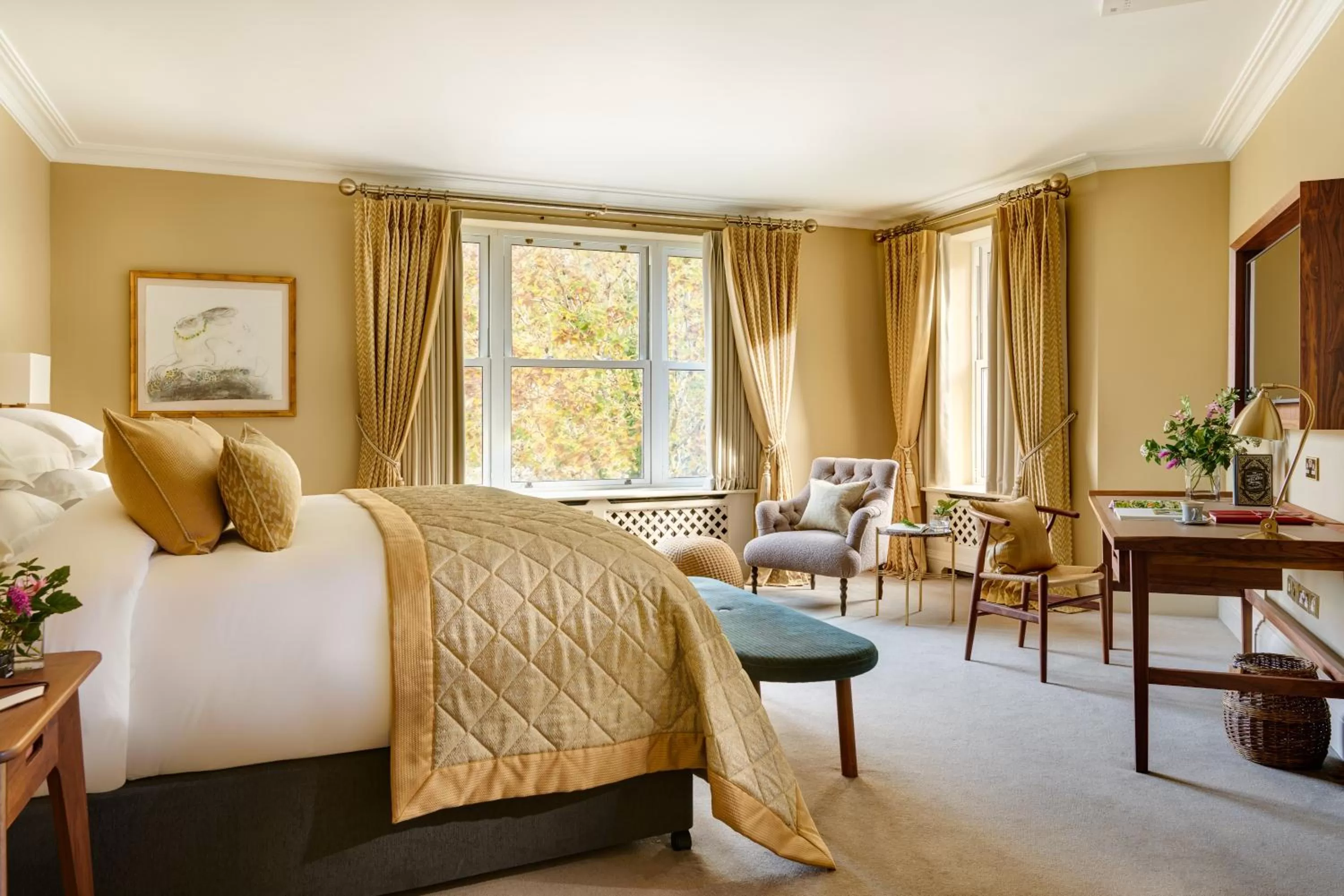 Bed in Sheen Falls Lodge