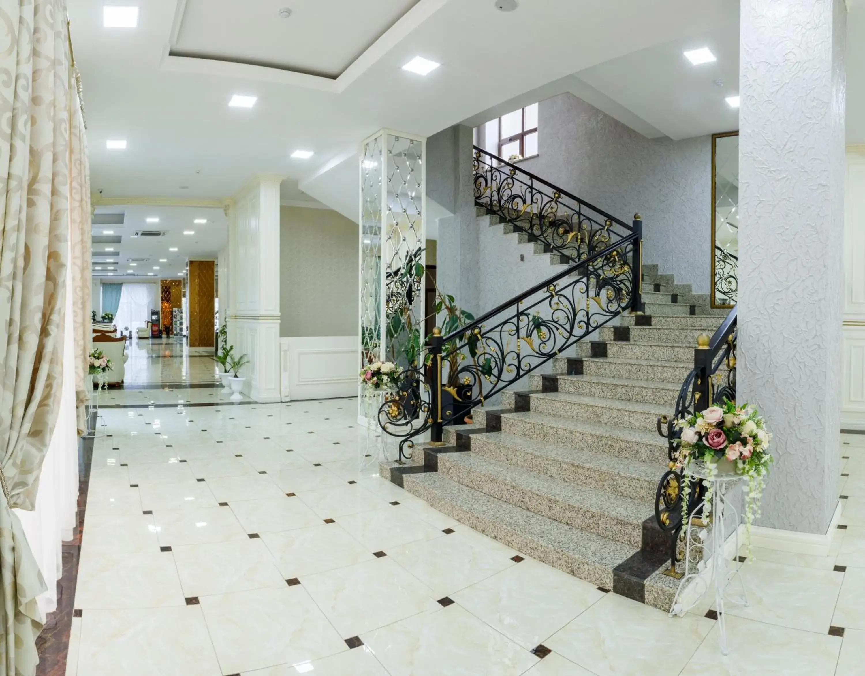 Communal lounge/ TV room, Lobby/Reception in Plaza Hotel Bishkek
