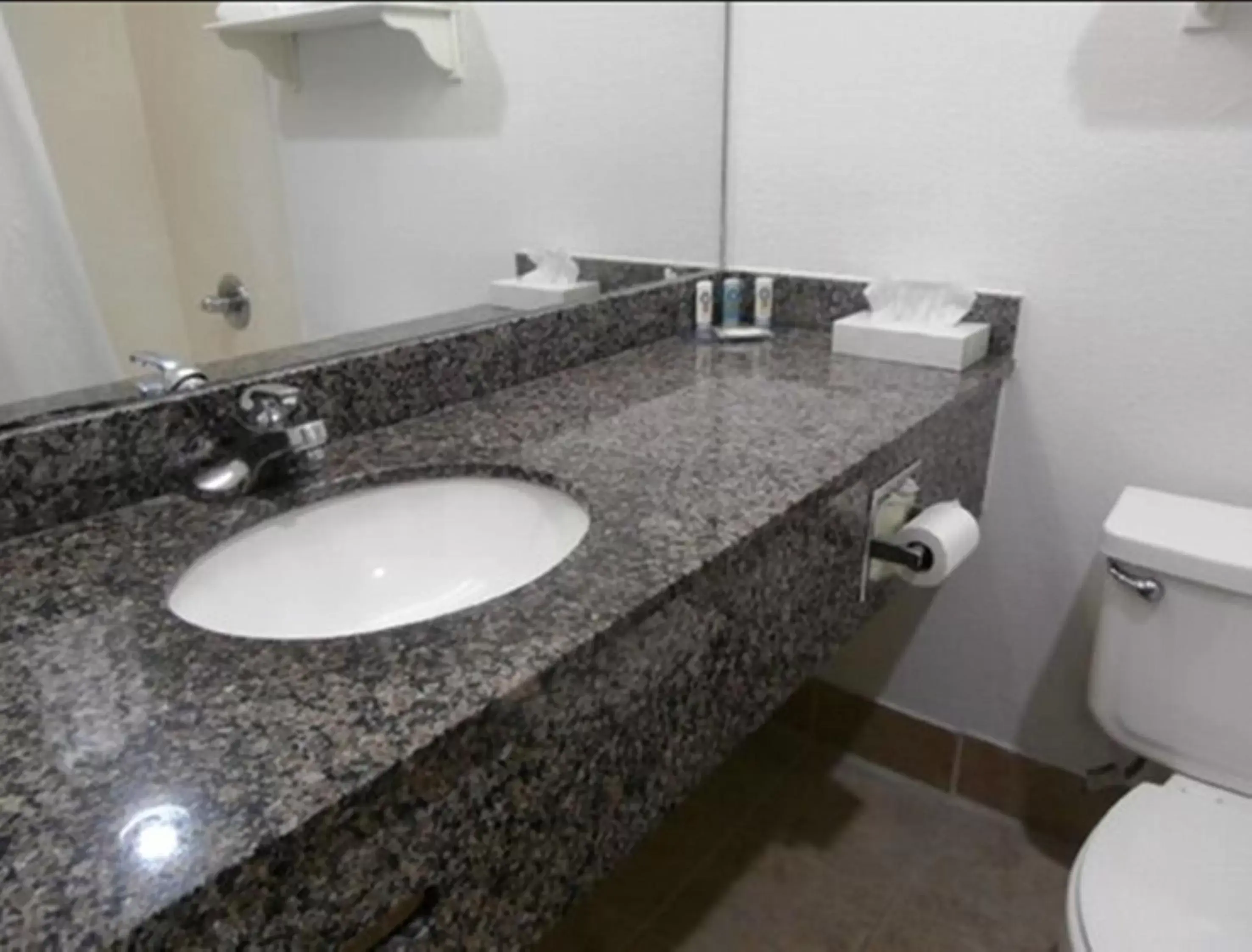 Bathroom in Quality Inn & Suites Kansas City I-435N Near Sports Complex