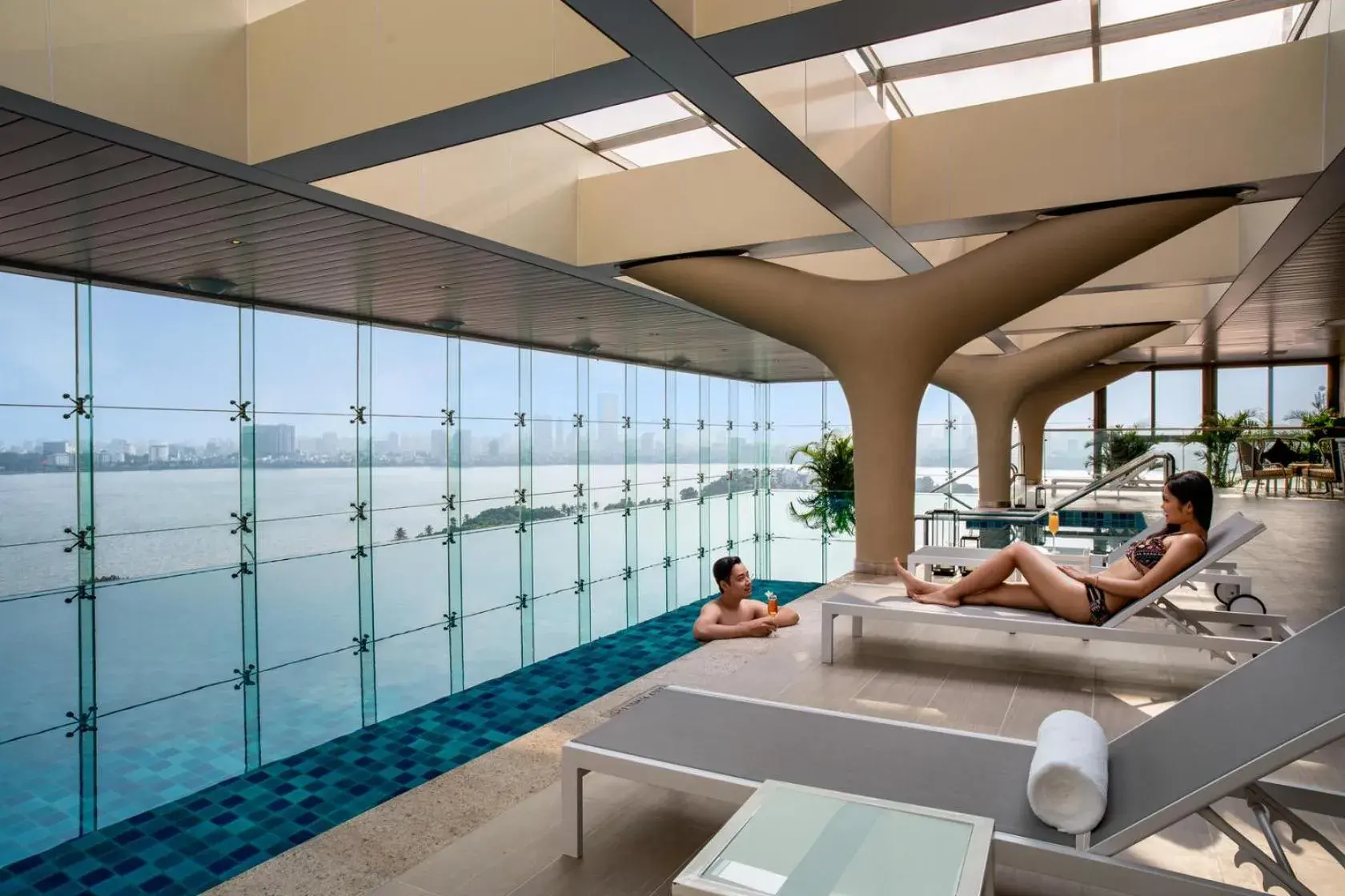 Pool view in Oakwood Residence Hanoi