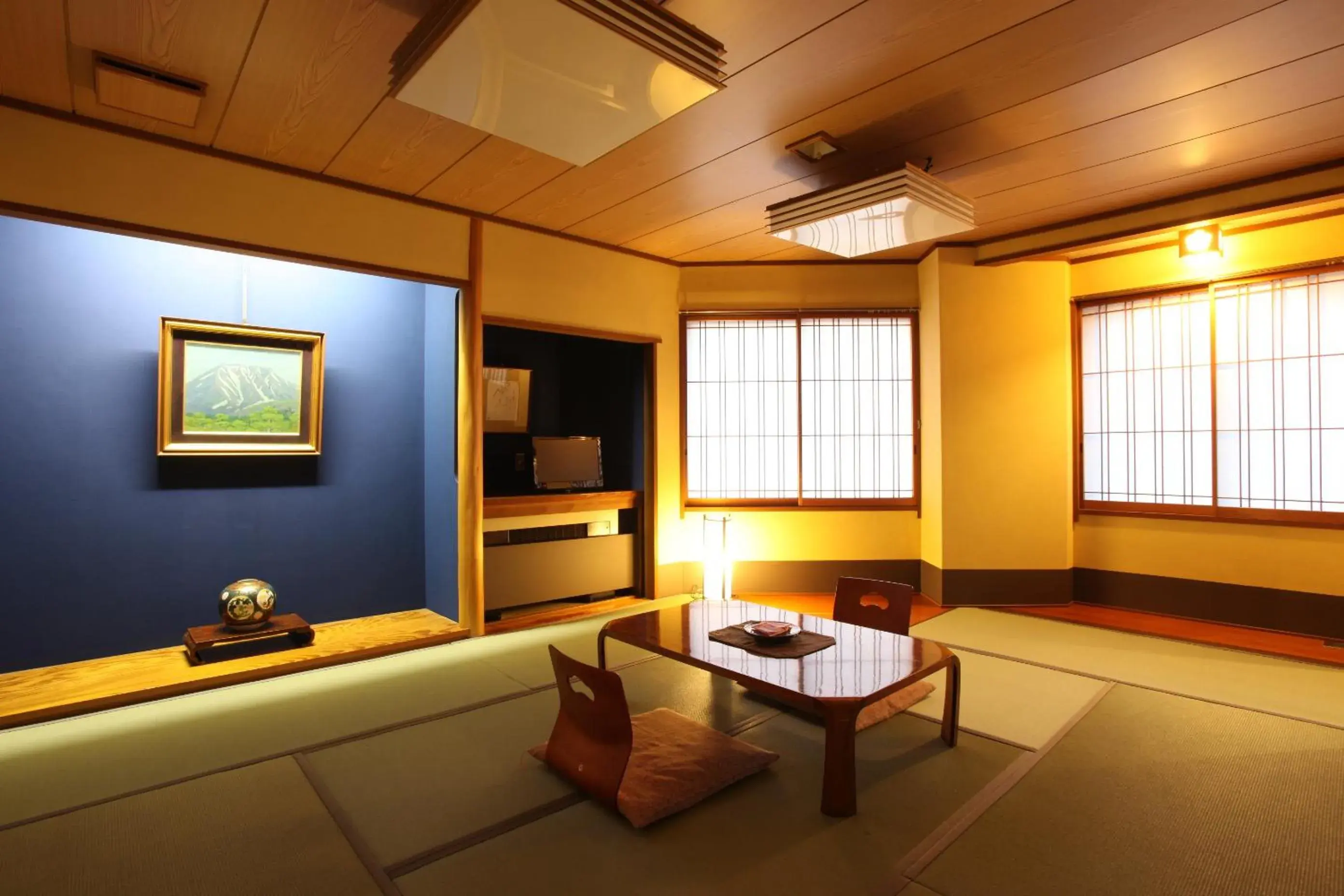 Photo of the whole room, Seating Area in Takamiya Ryokan Yamakawa