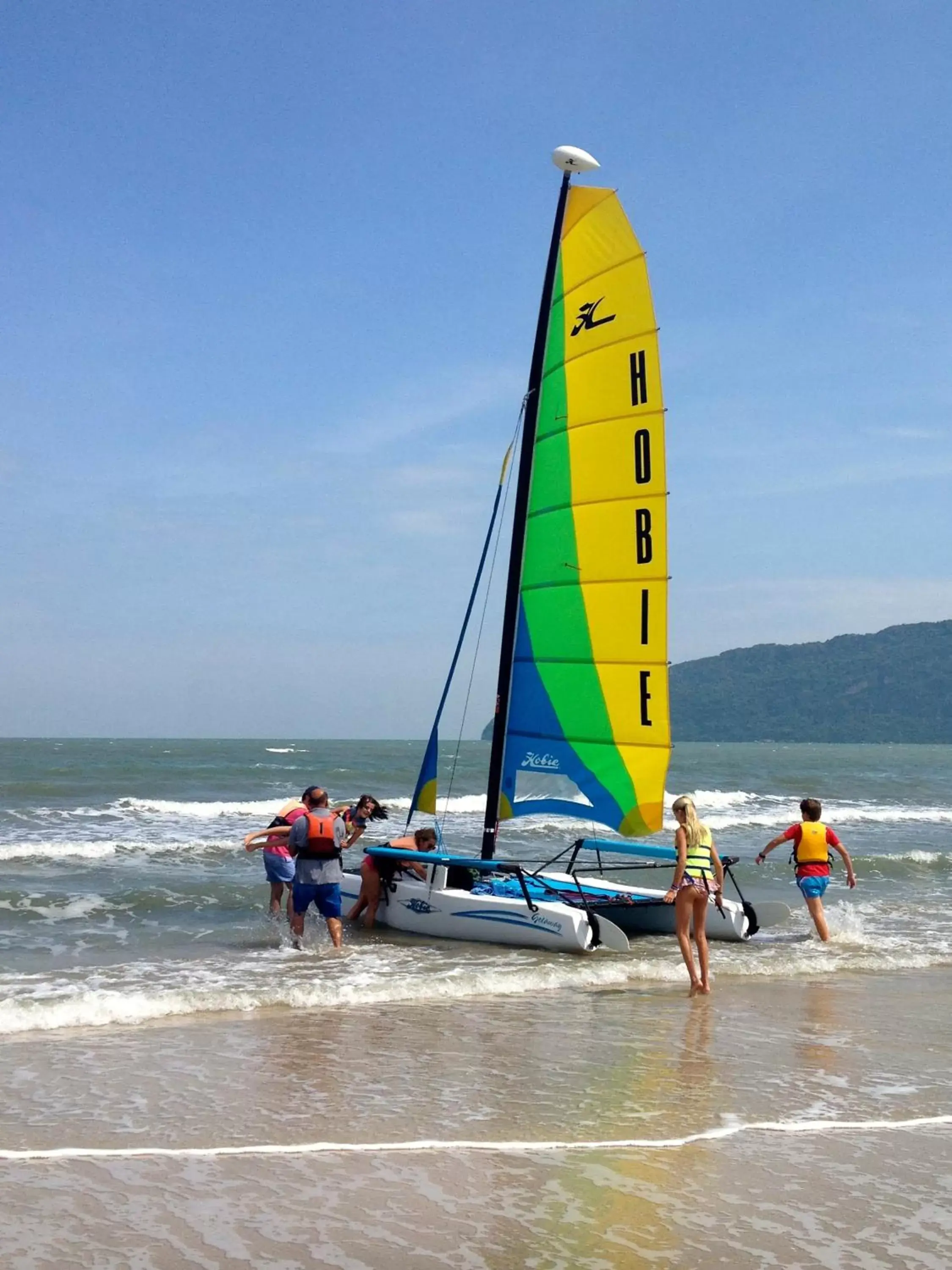 group of guests, Windsurfing in Dolphin Bay Beach Resort