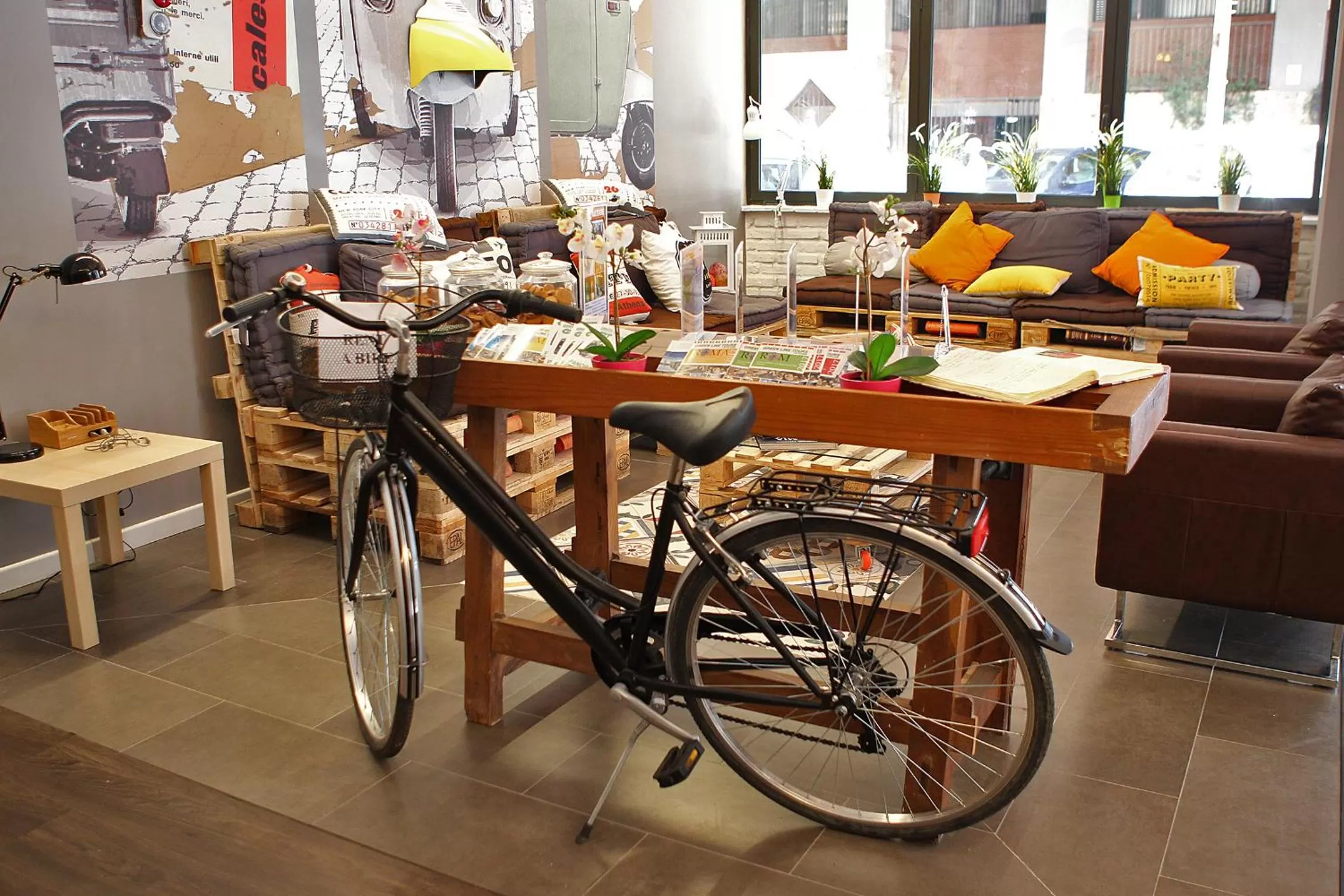 Decorative detail in Hostel Trastevere