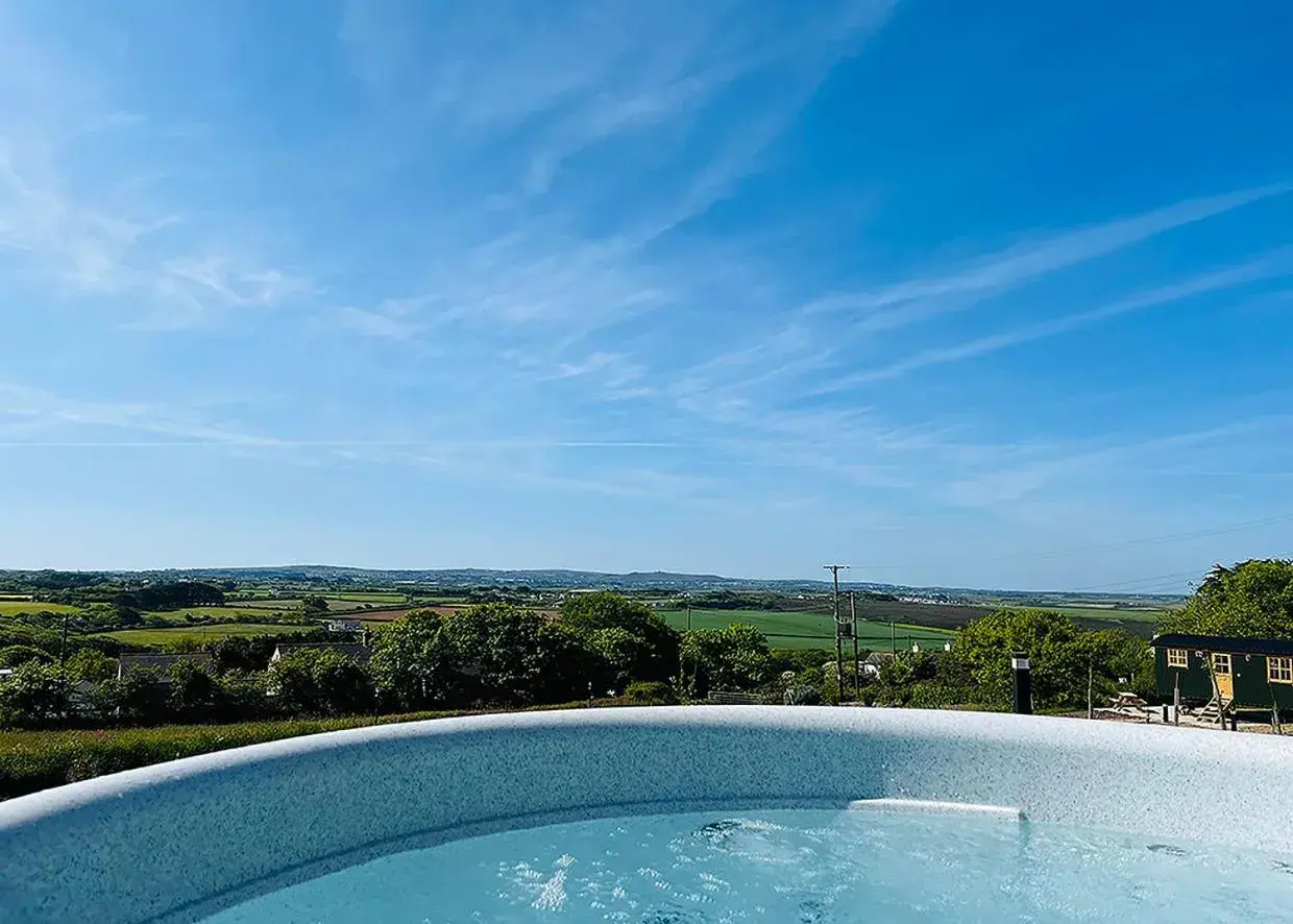 Swimming Pool in Beacon Country House Hotel & Luxury Shepherd Huts