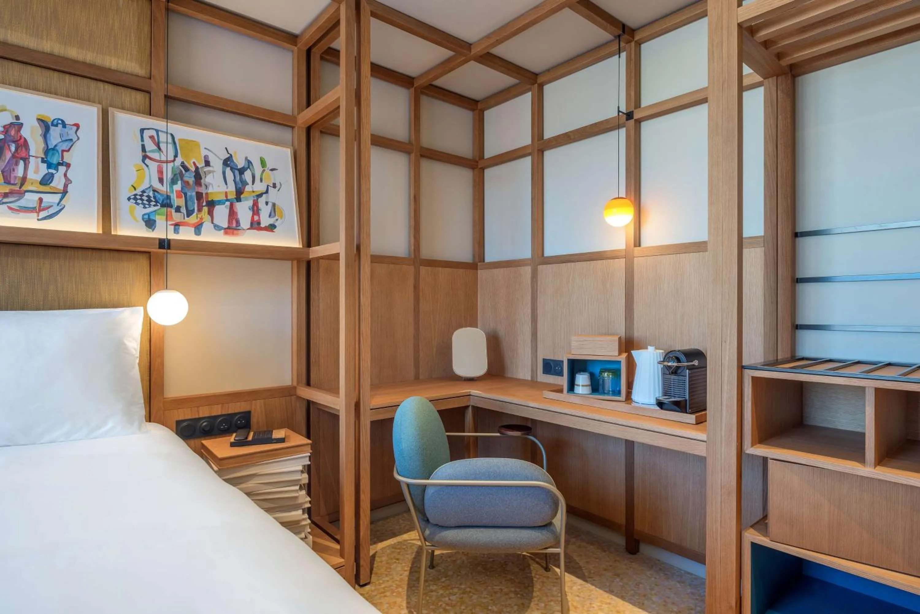 Coffee/tea facilities, Bed in Canopy by Hilton Cannes