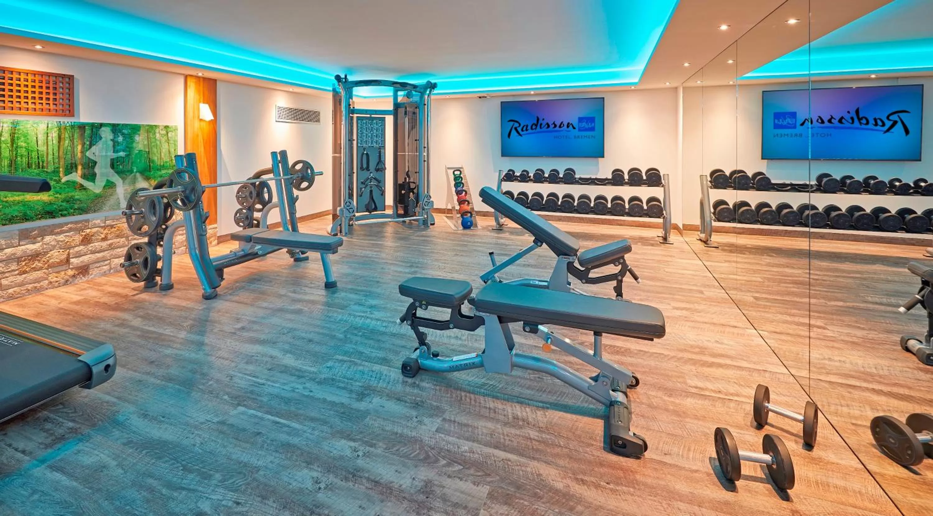 Fitness centre/facilities in Radisson Blu Hotel Bremen