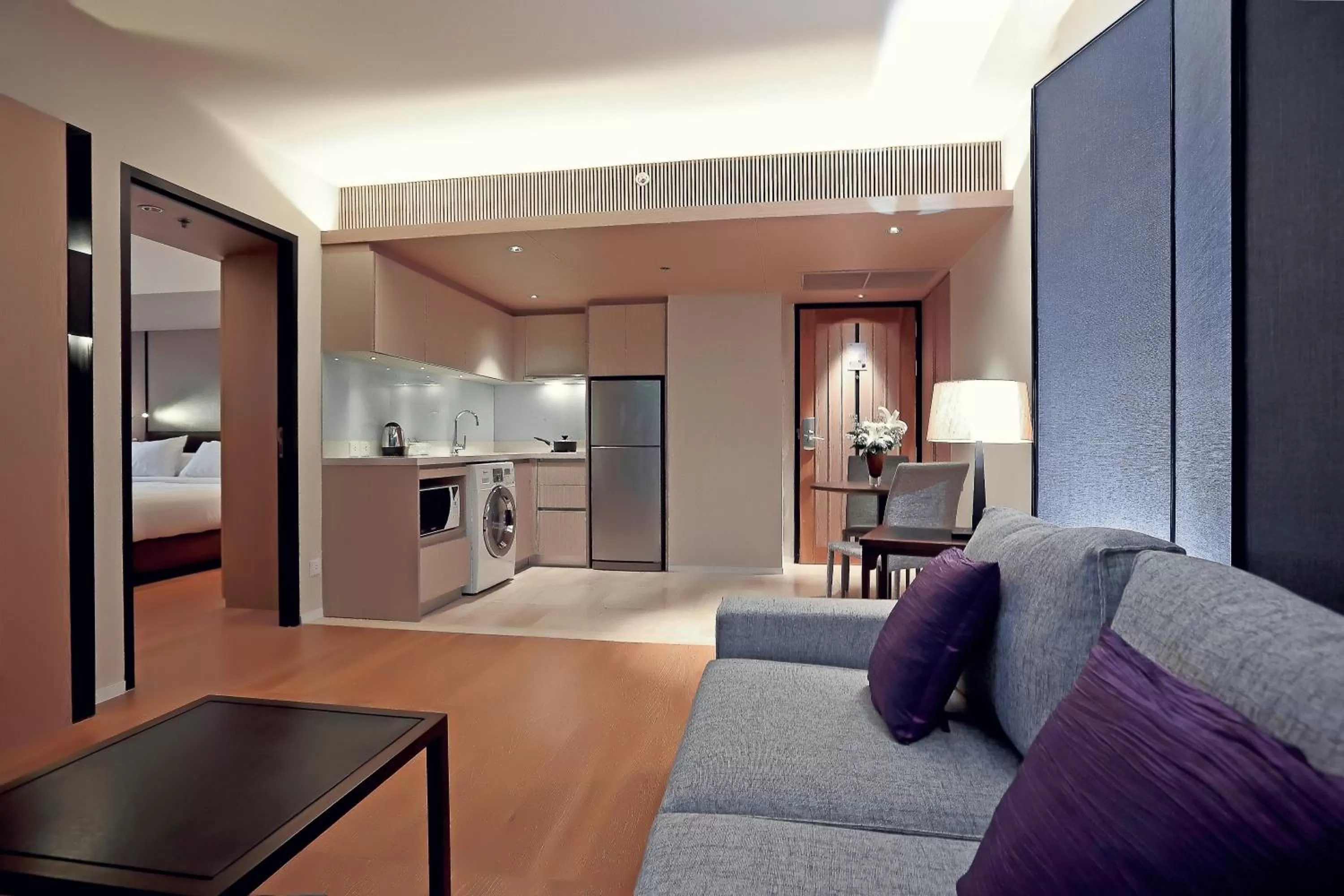 Kitchen or kitchenette in Arcadia Suites Bangkok