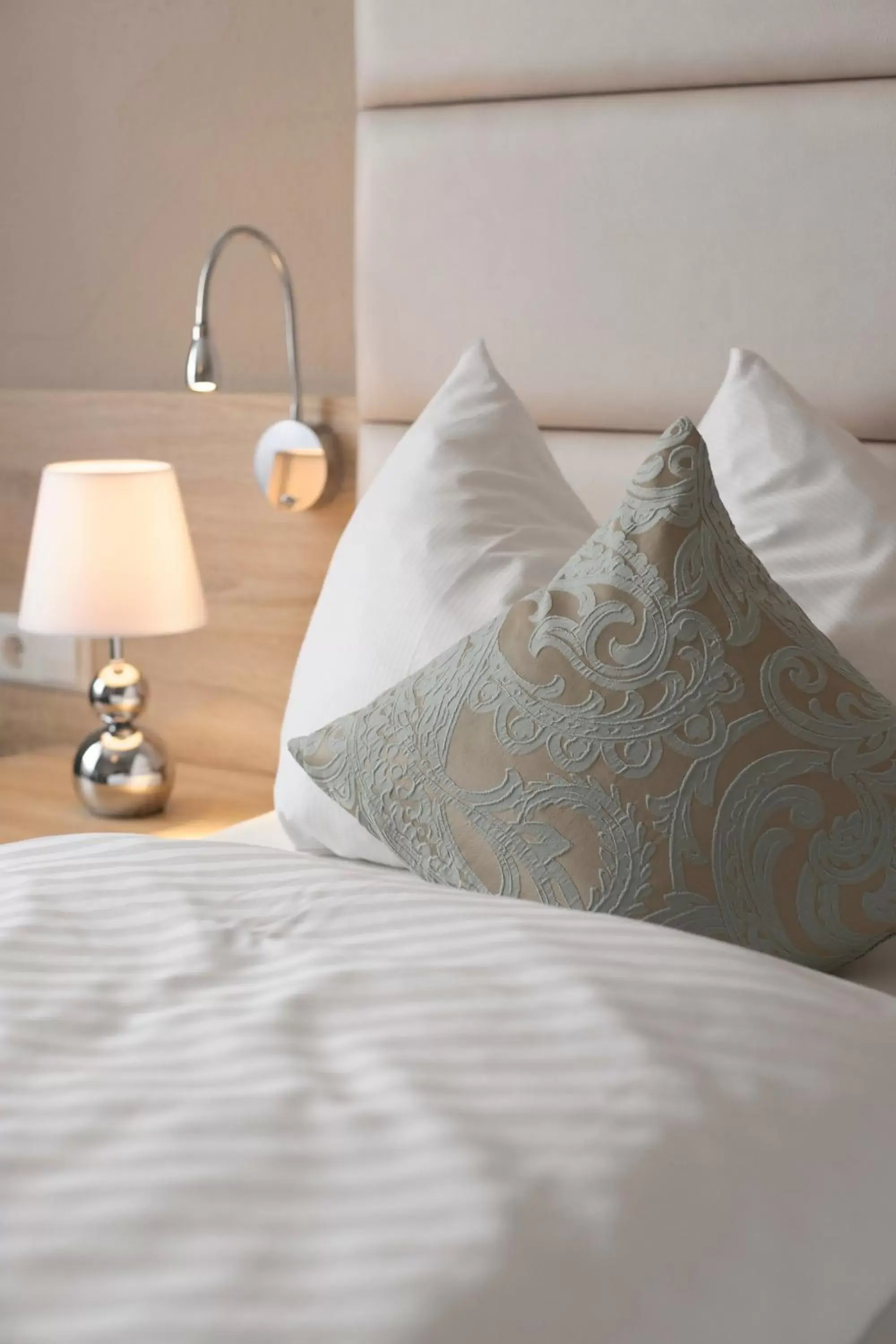 Decorative detail, Bed in Best Western Hotel Lamm