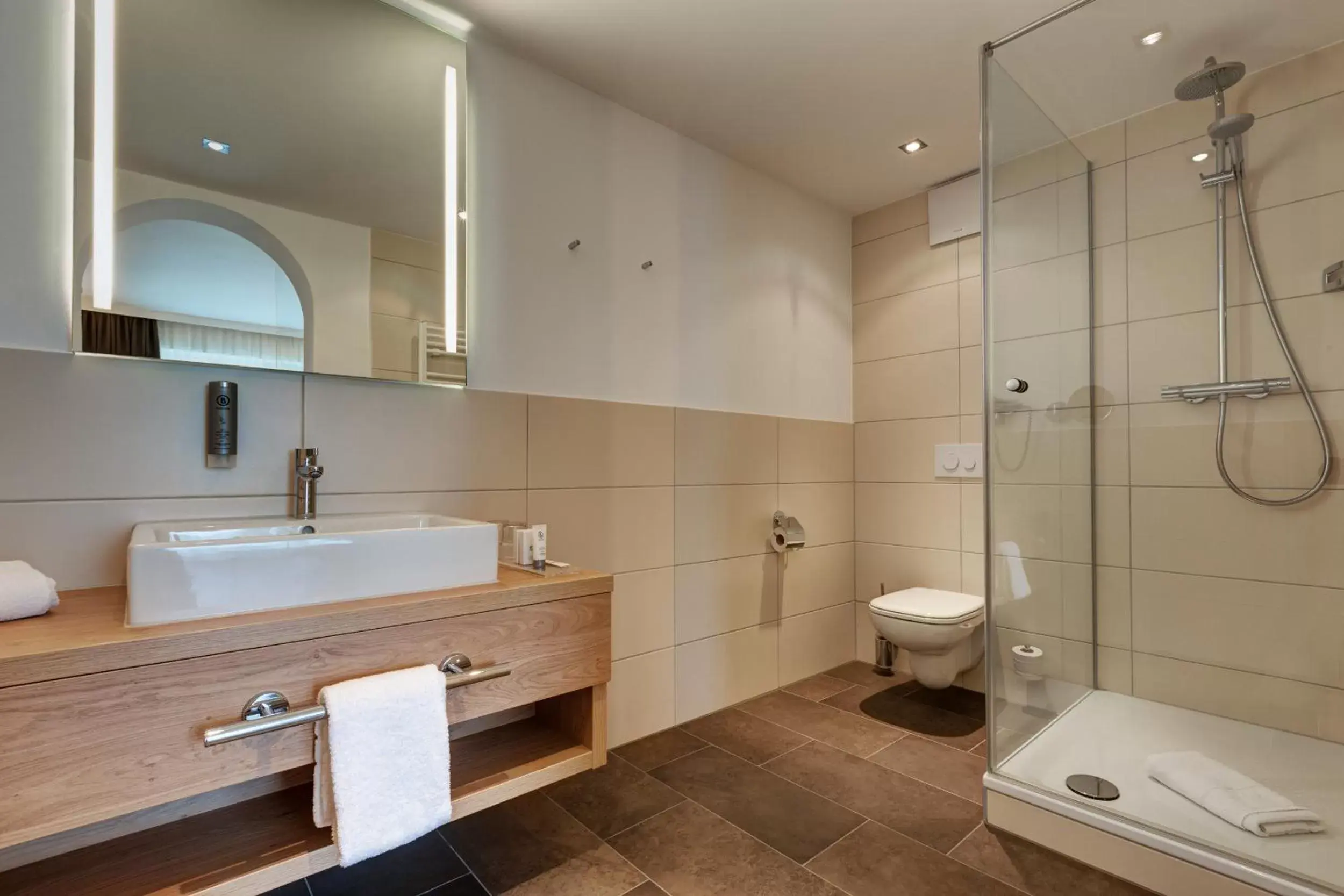 Shower, Bathroom in Obermühle 4*S Boutique Resort