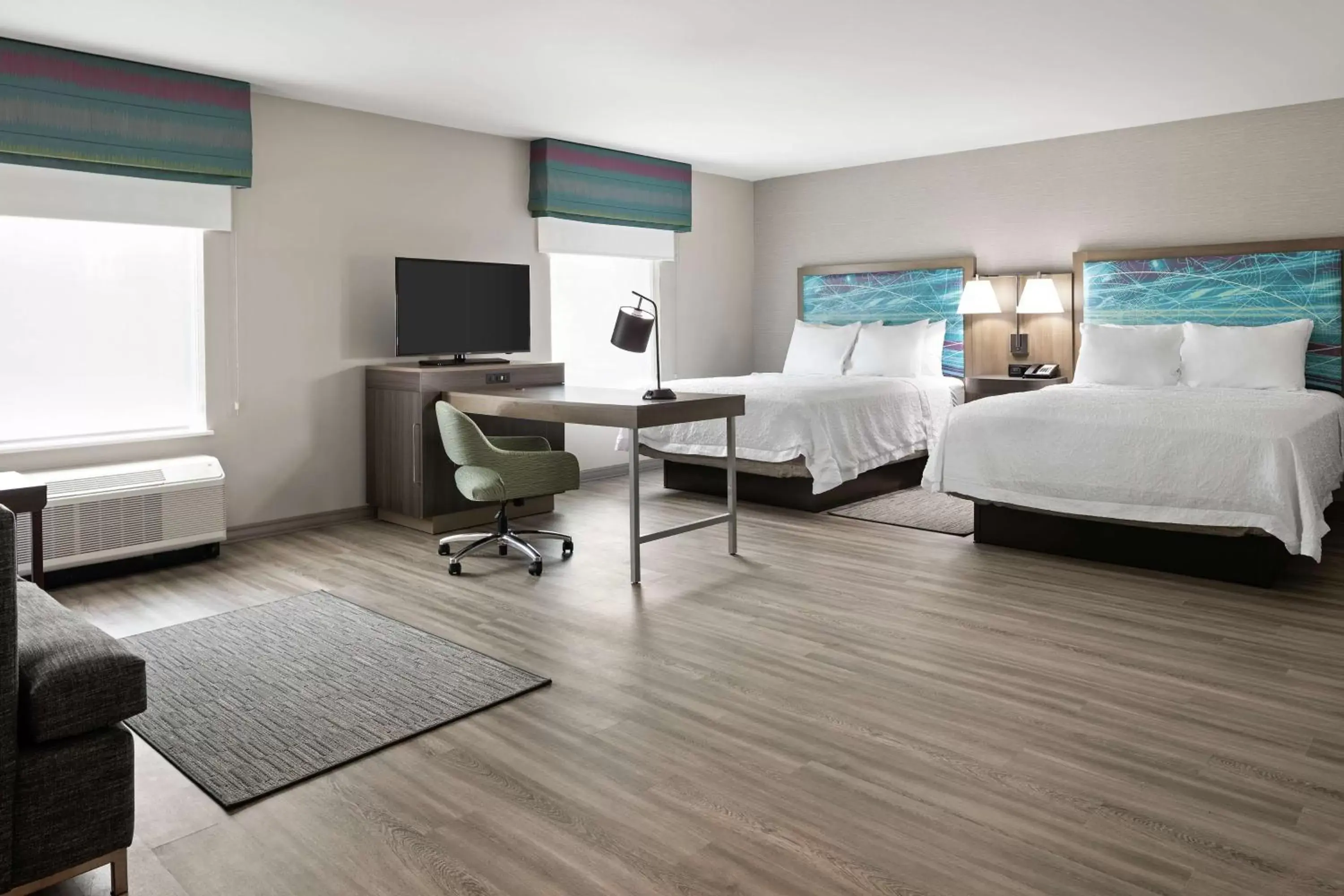 Queen Studio Suite with Two Queen Beds - Hearing Access/Non-Smoking in Hampton Inn & Suites Cranberry Township/Mars Queen Studio Suite with Two Queen Beds - Hearing Access/Non-Smoking in Hampton Inn & Suites Cranberry Township/Mars