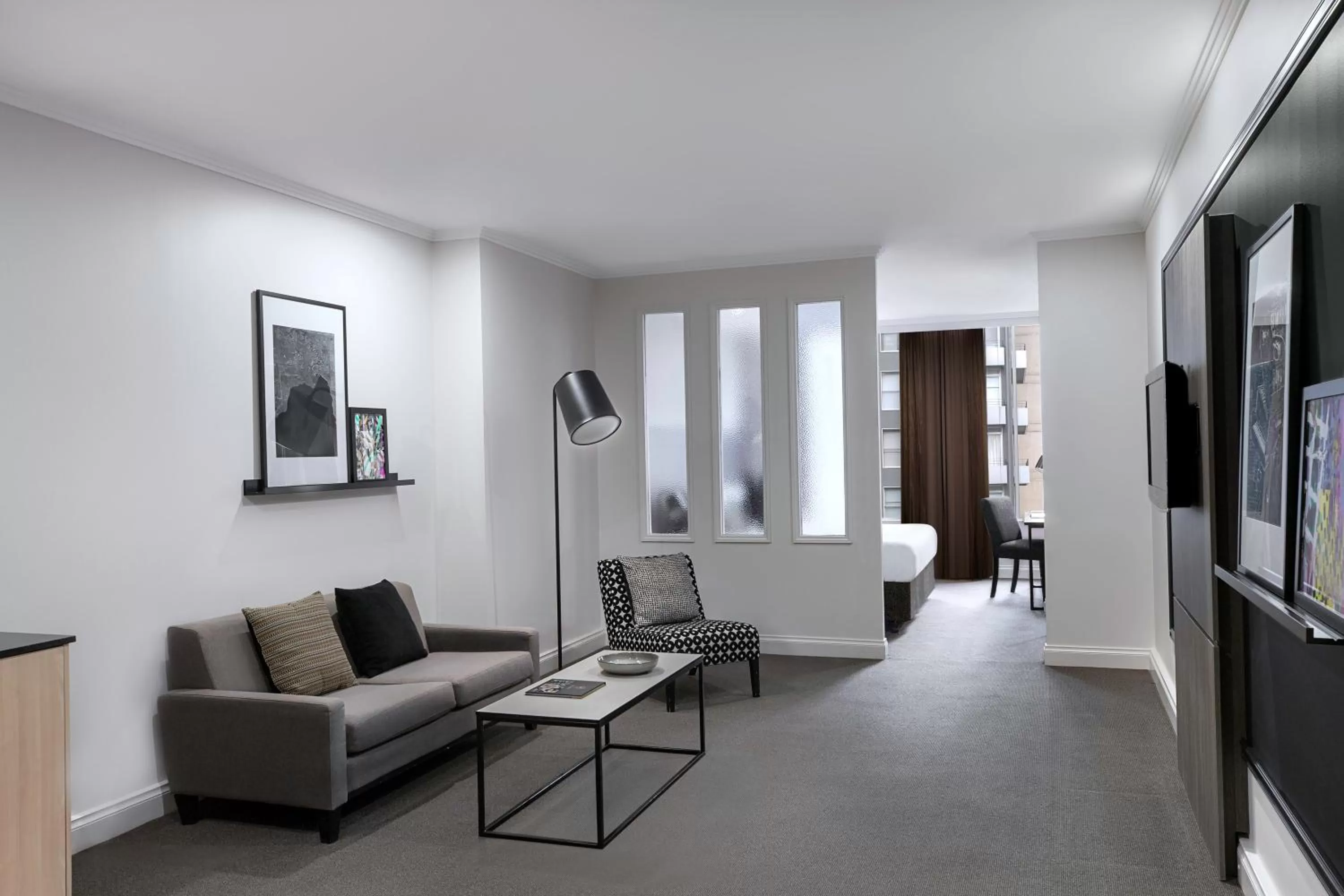 Living room in Mantra on Little Bourke Melbourne