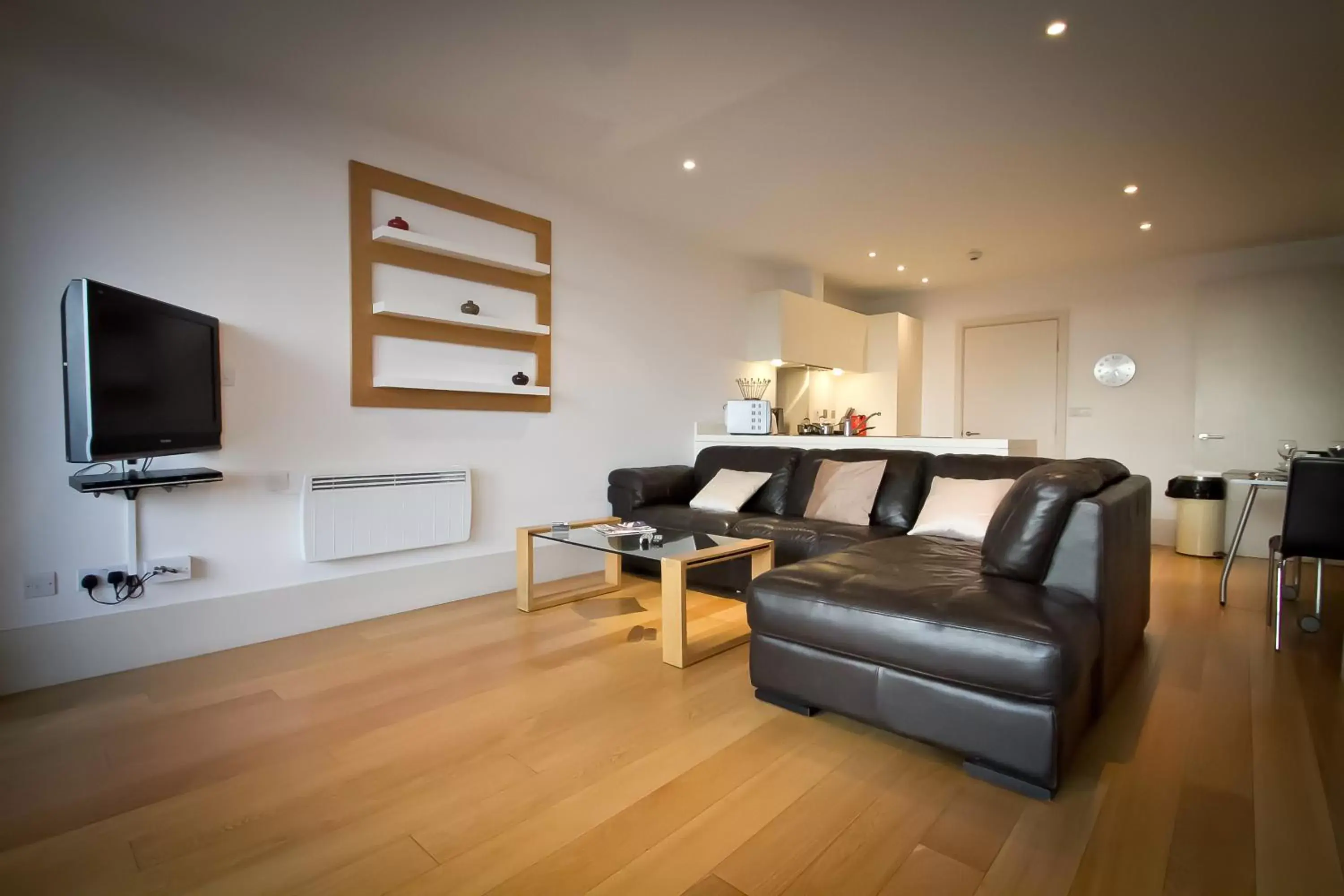 Living room, Seating Area in Merchant Quarters Apartments