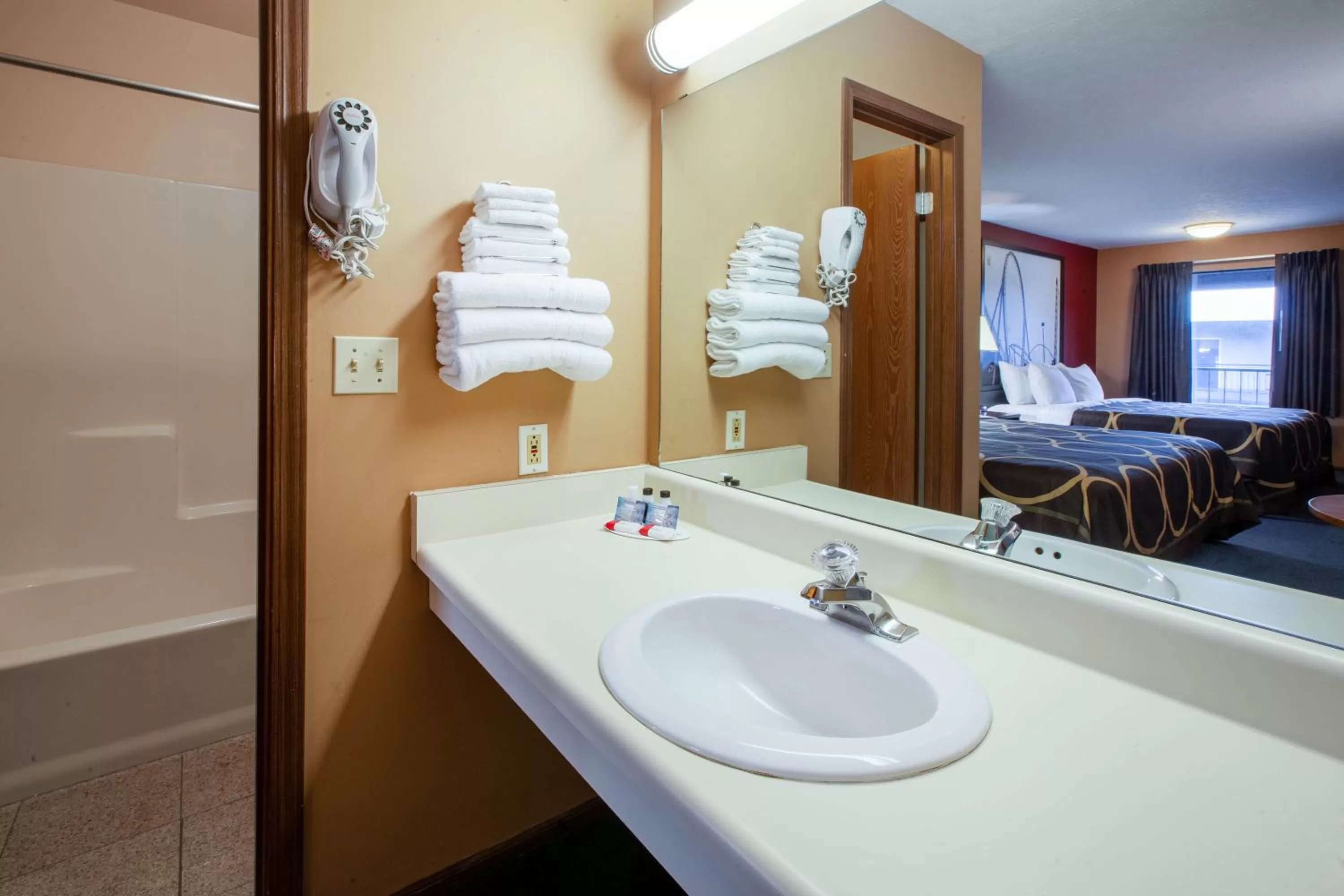 Bathroom in Super 8 by Wyndham Sandusky