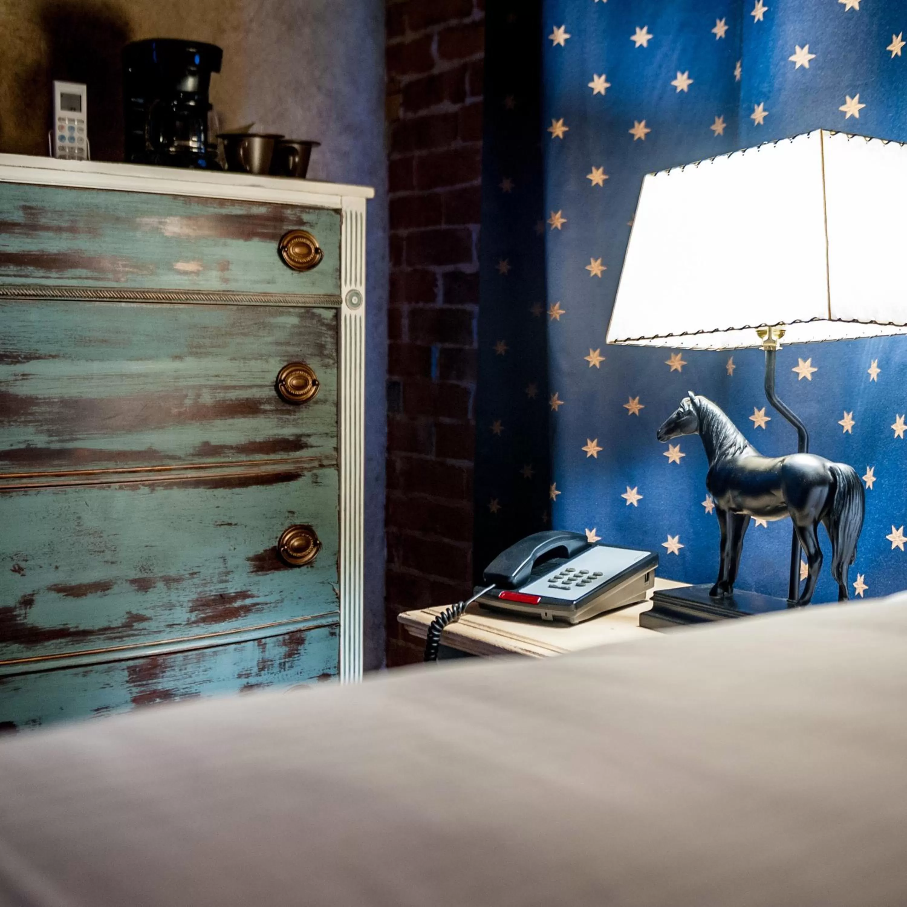 Decorative detail, Bed in Grand Highland Hotel